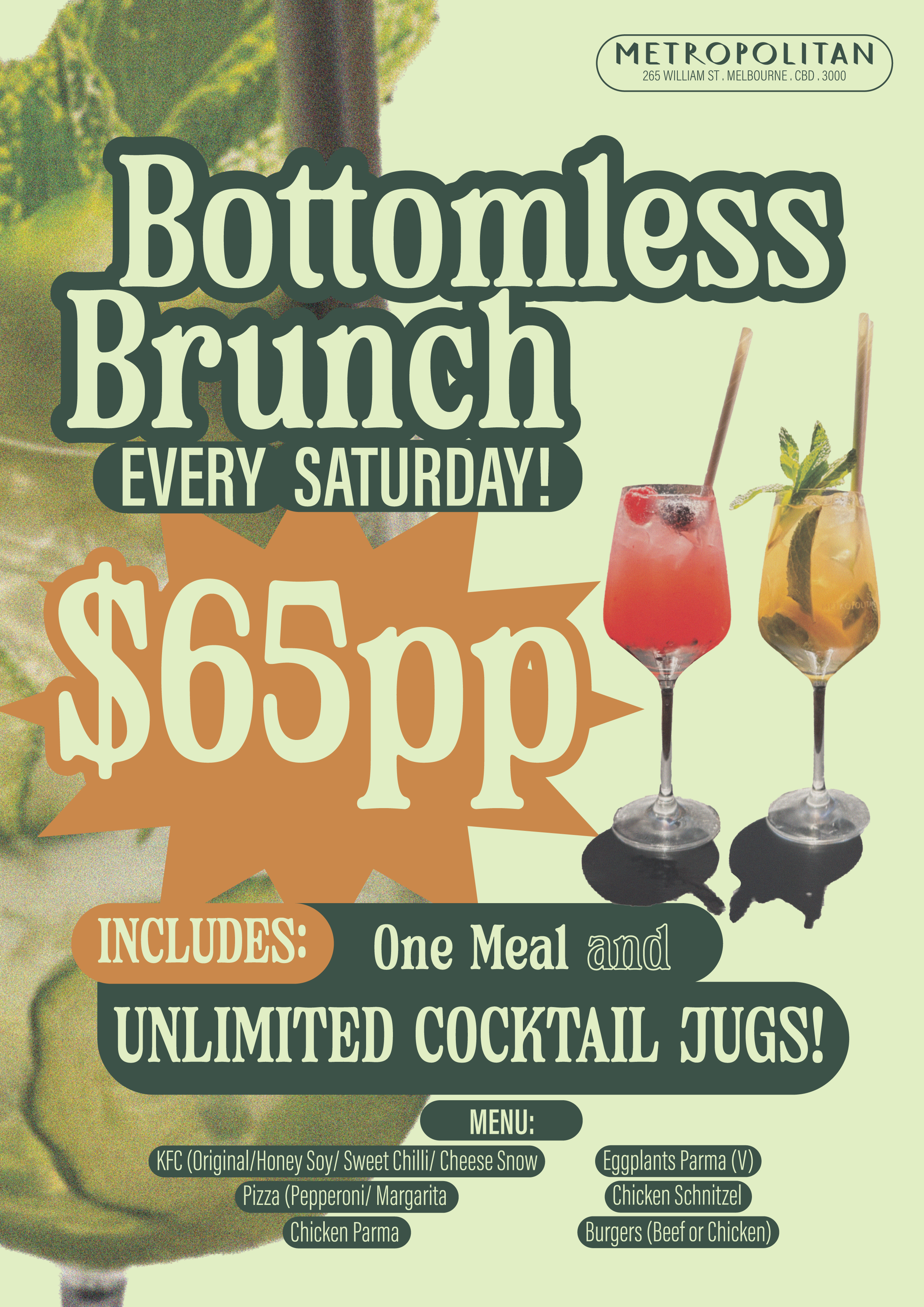 Bottomless Brunch - Every Saturday BOOK NOW!