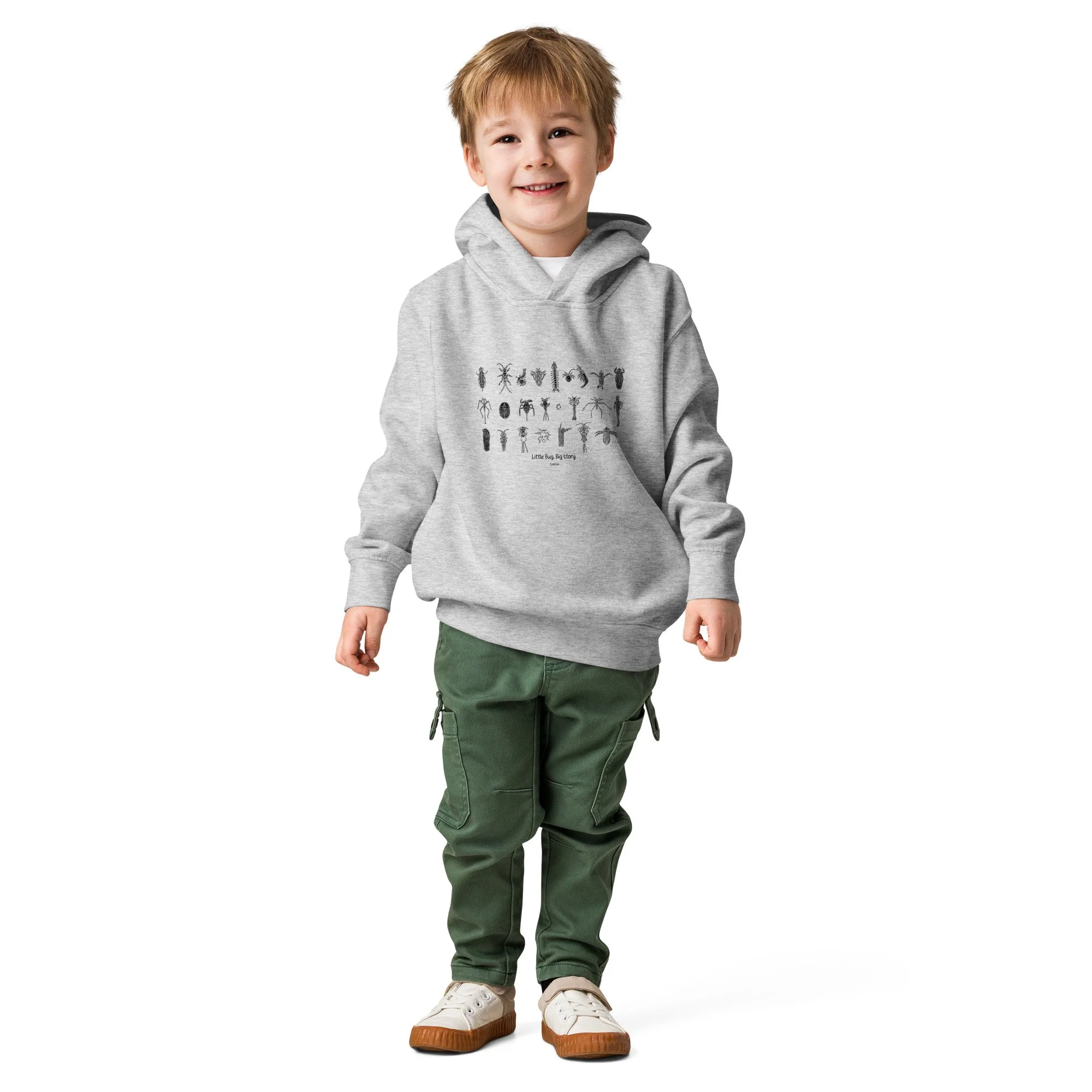 Little Big. Big Story Kids Hoodie - Light Grey