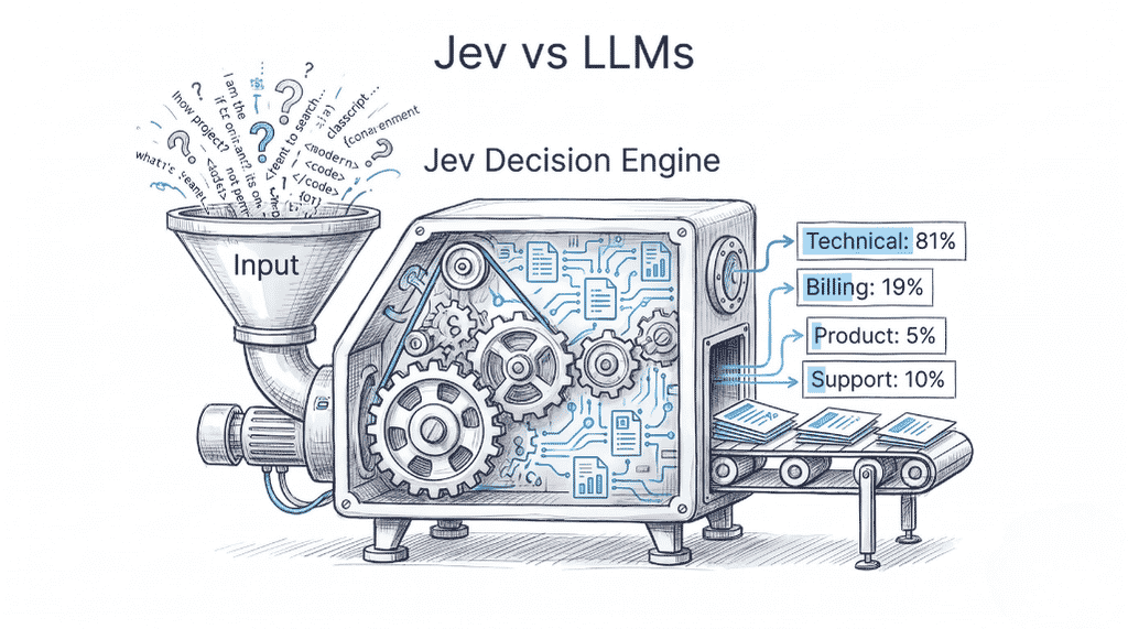 Jev vs LLMs in 2026: When Should AI Decide, Not Write?