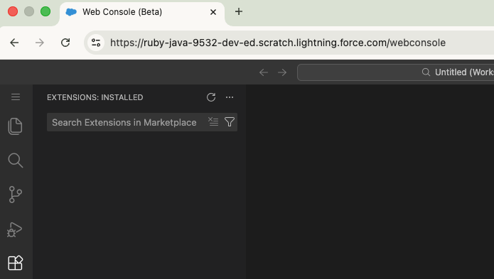 Salesforce Web Console Extension Marketplace for Namesake - its not functional