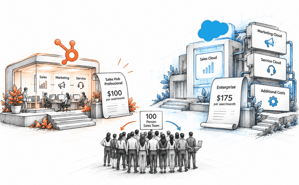 HubSpot vs Salesforce CRM (2026): Pricing, Features, and Industry Key Differences