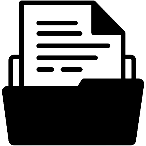 Icon of a folder with documents