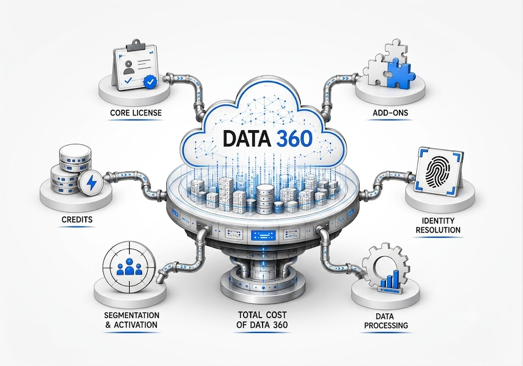 What are the costs associated with Salesforce Data 360, and how is the pricing structured?