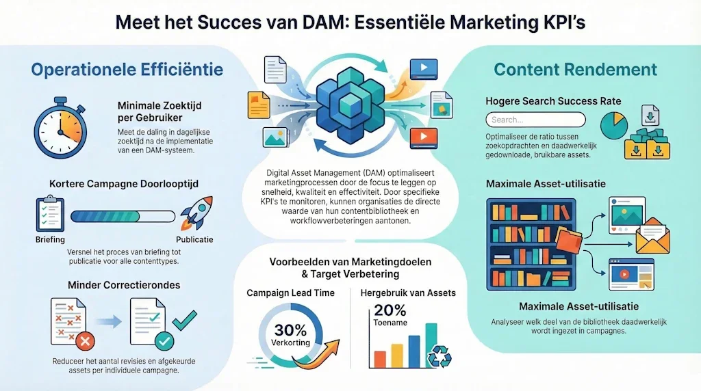 Meet het succes van DAM: essentiële marketing KPI’s