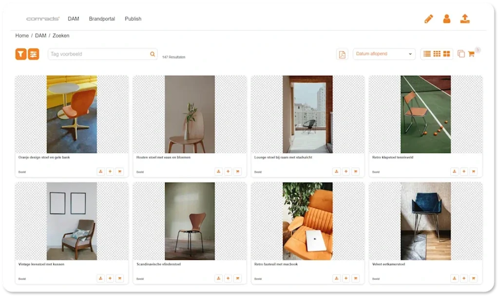 Comrads DAM Asset Overview