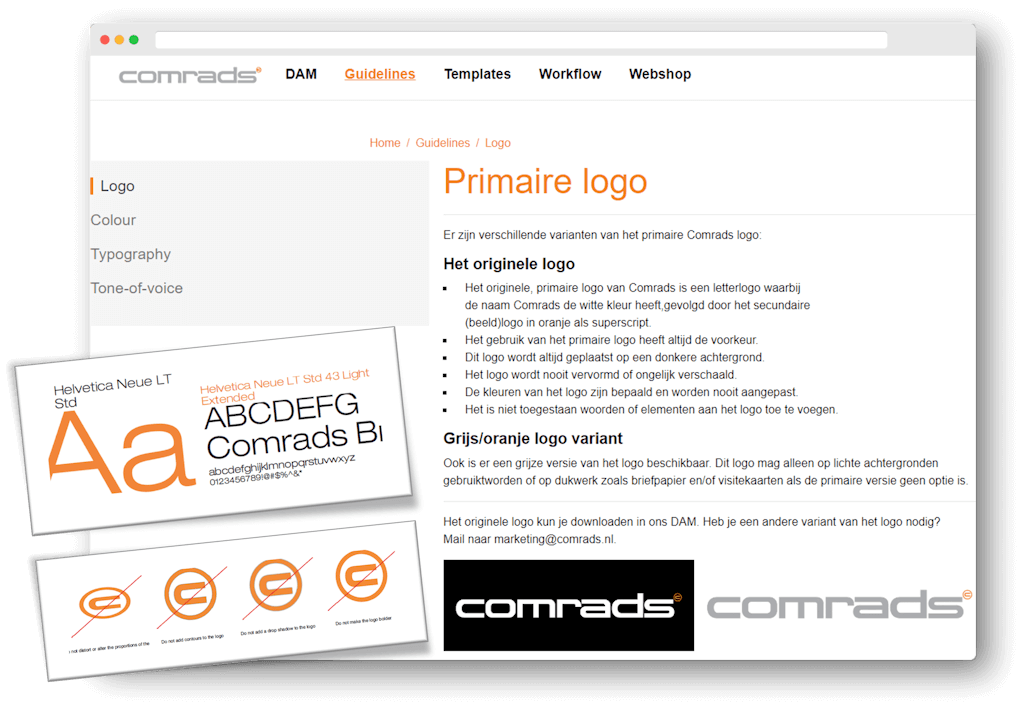 Comrads Brand Portal software