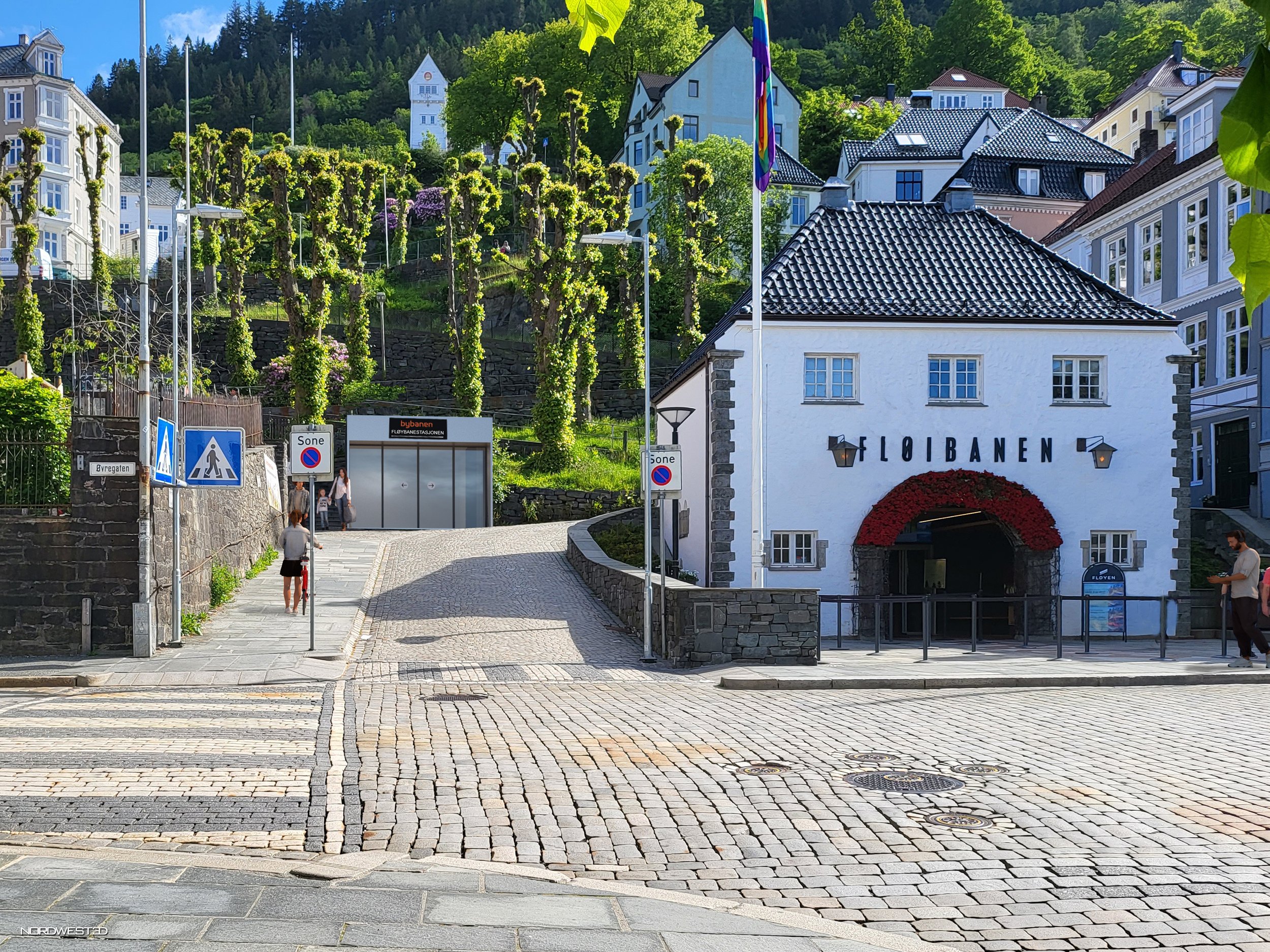 Utgang Nedre Fløibanestasjon