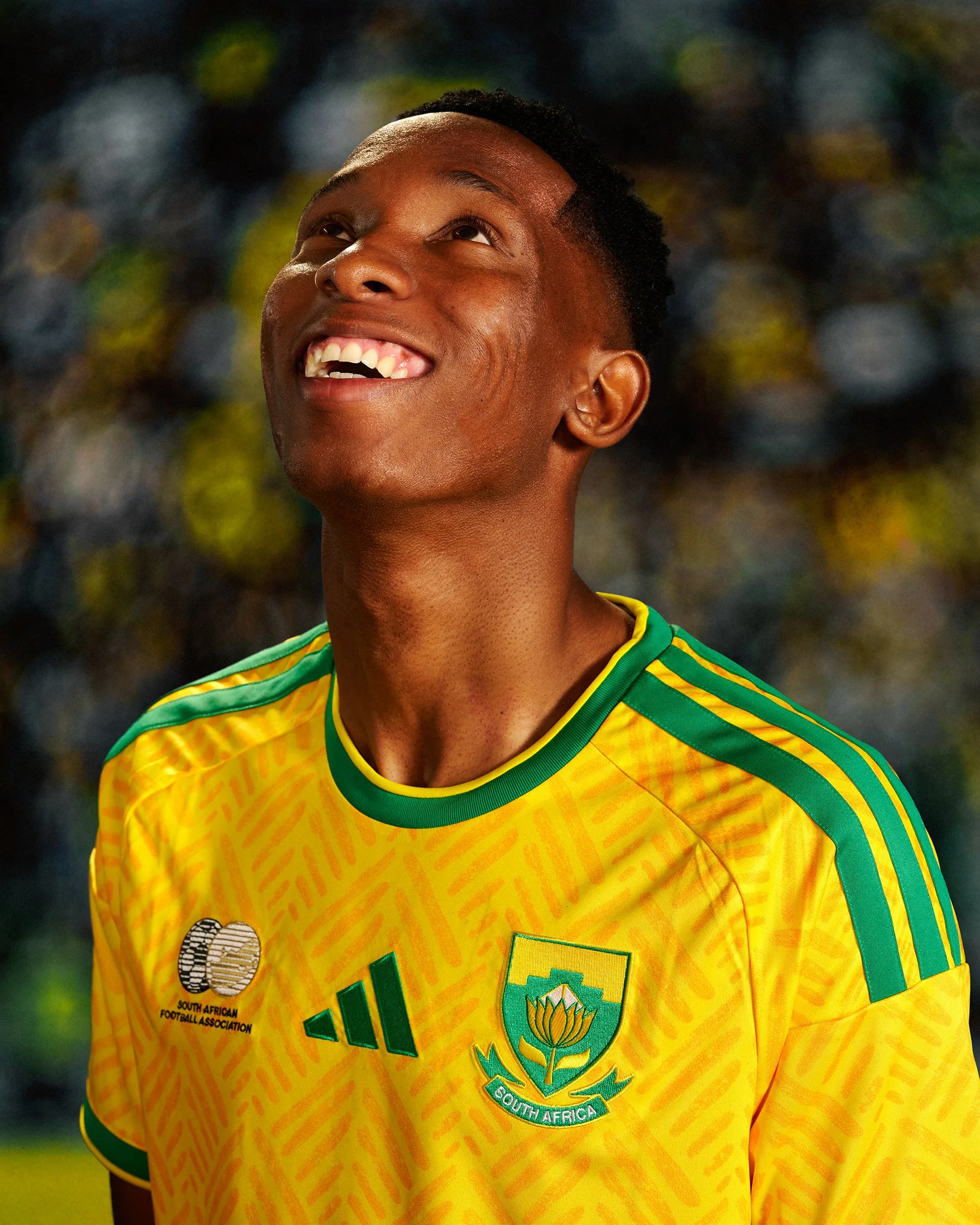 Bafan Bafana player for adidas Football safa world cup jersey 2026 launch 