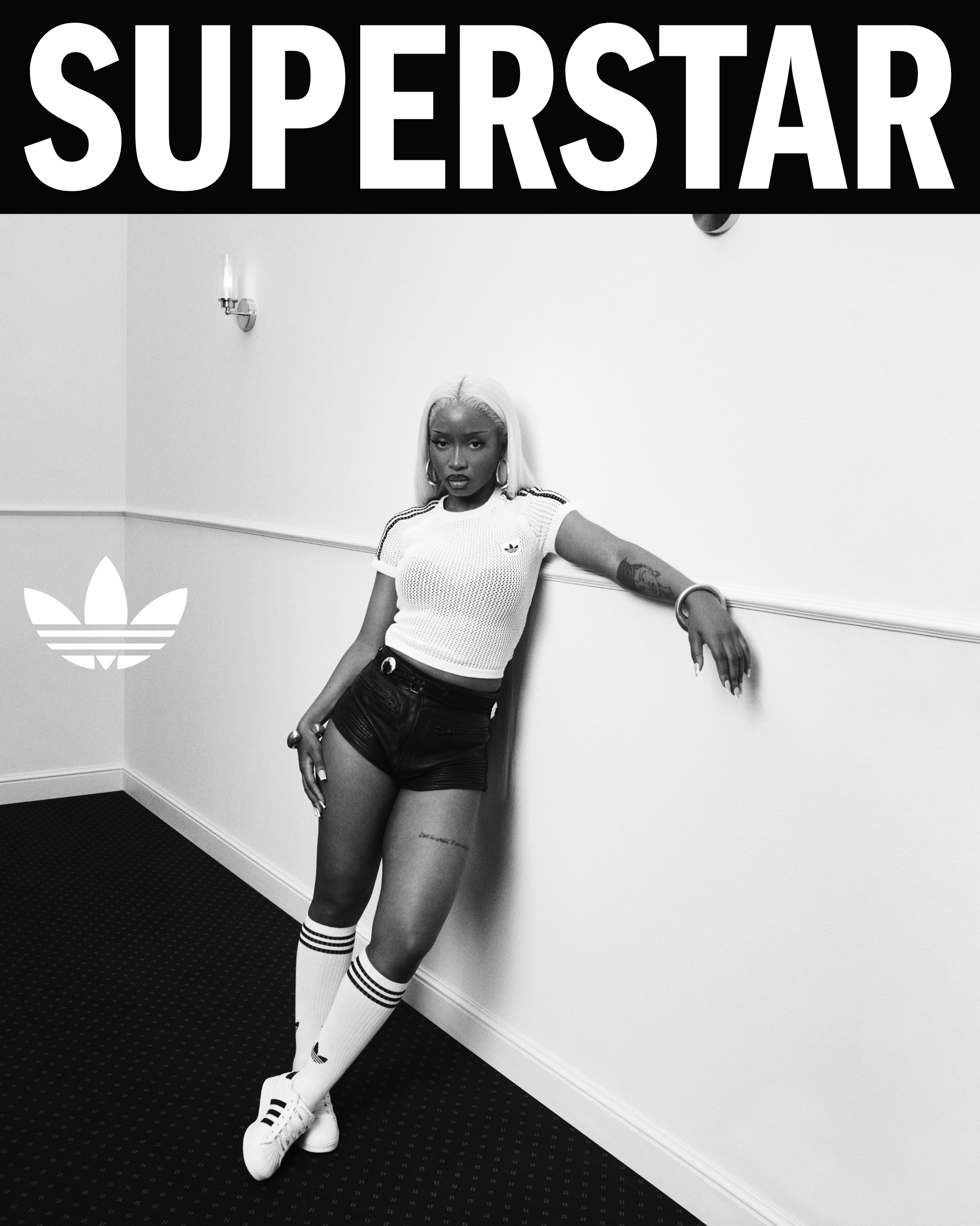 Uncle Waffles for the adidas originals superstar spring summer 2026 campaign 