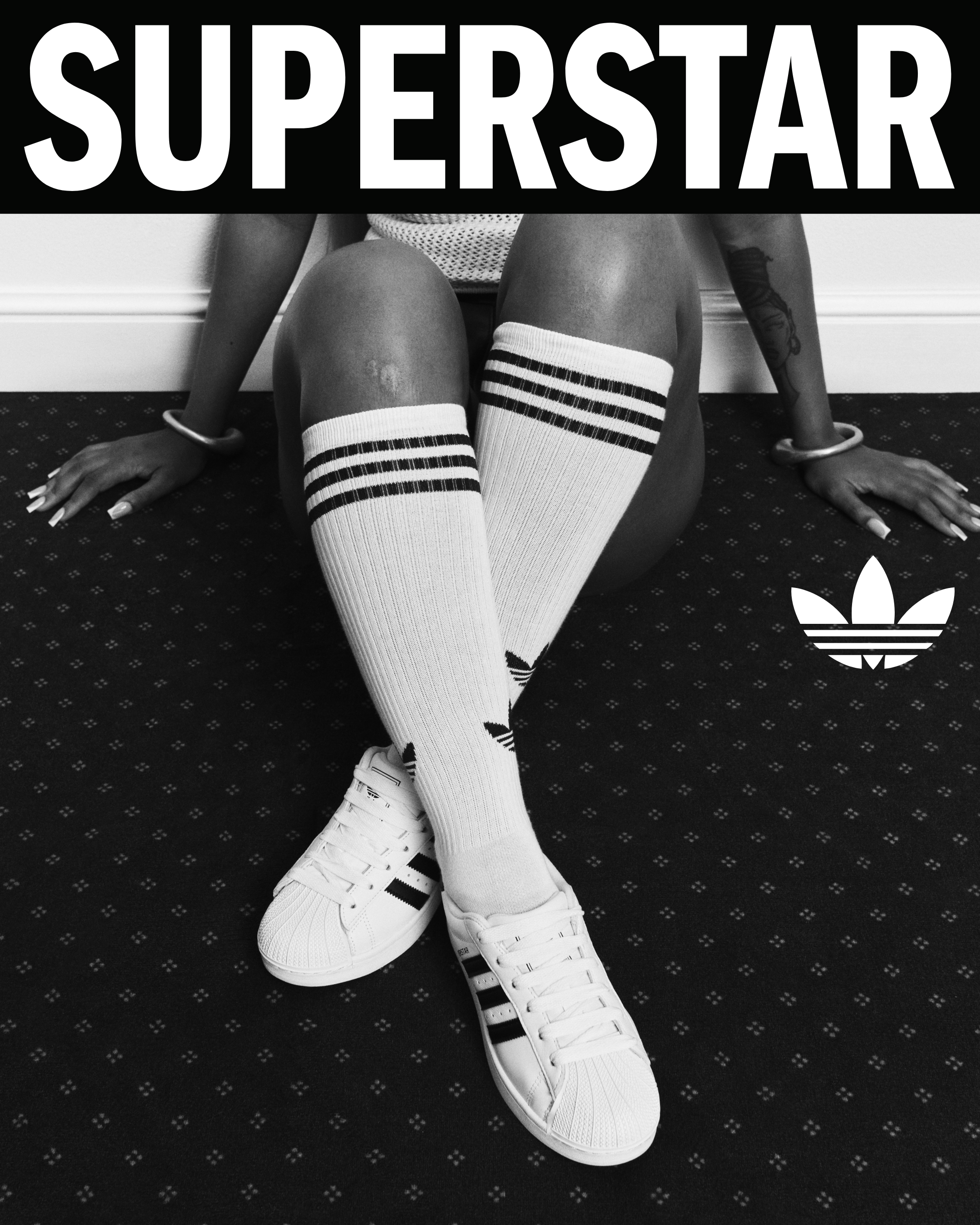 Uncle Waffles for the adidas originals superstar spring summer 2026 campaign 