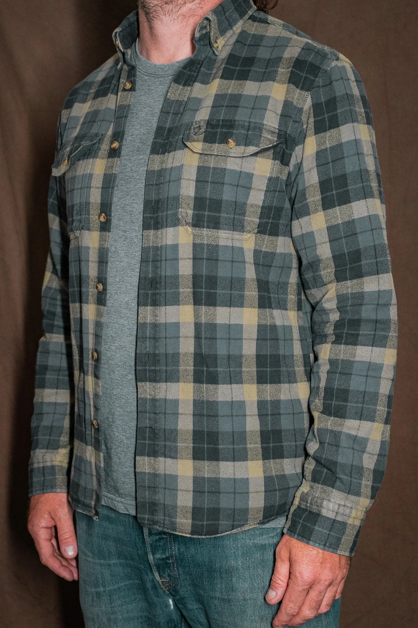Fjällräven Singi Heavy Flannel Shirt Mens Medium Stone Grey (Copy)