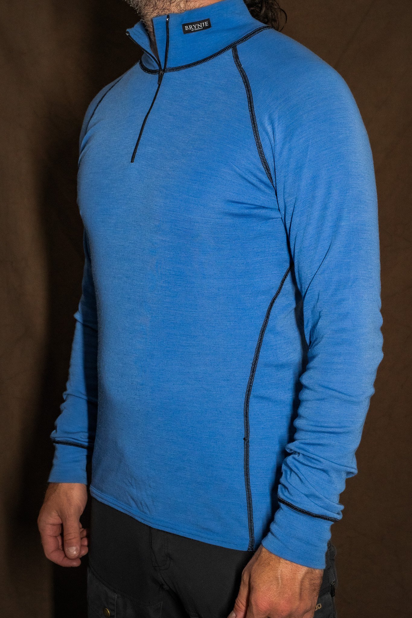 Brynje of Norway Classic Zip Polo Shirt Mens Large Blue