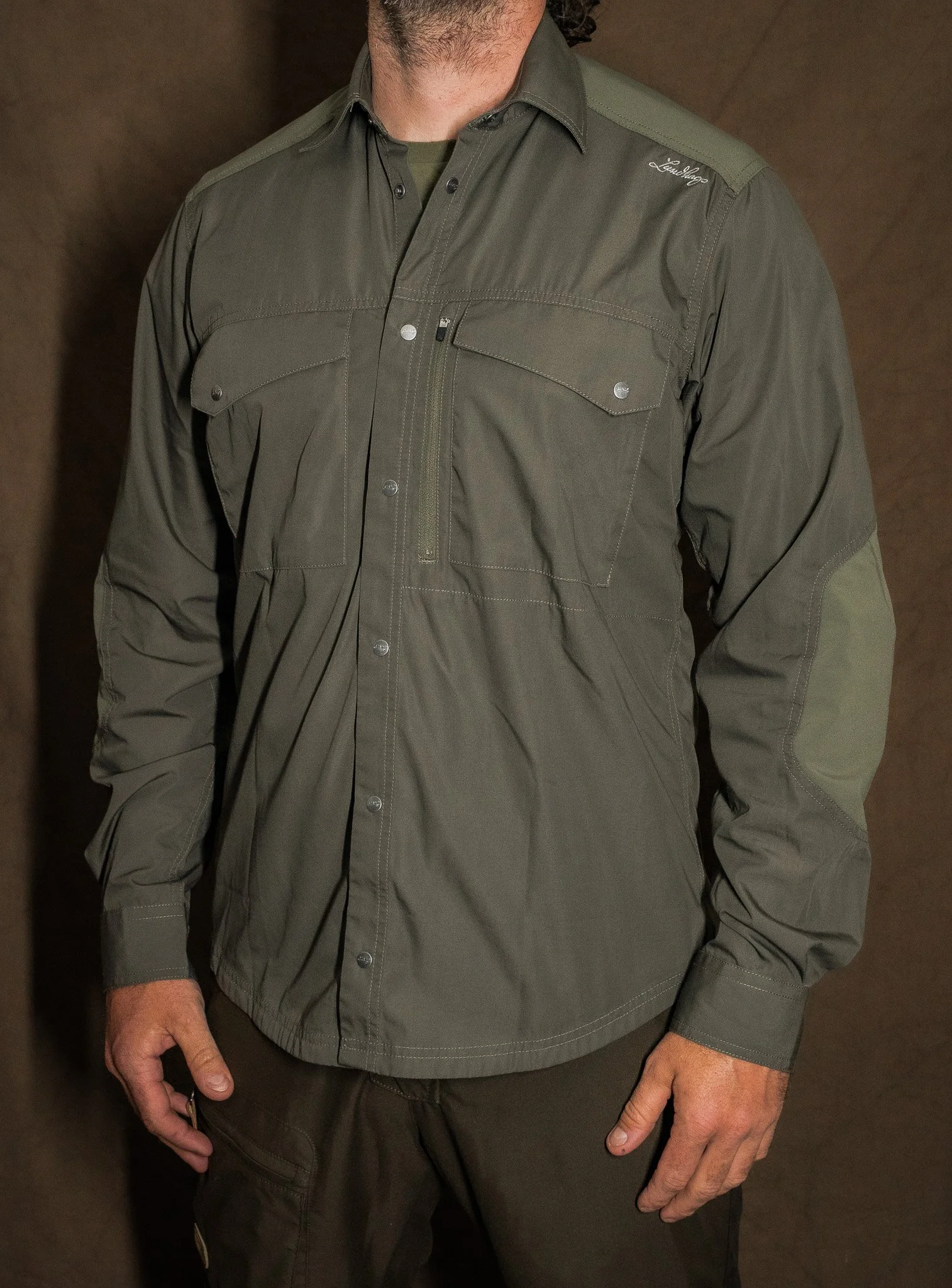 Lundhags Aumen Ls Shirt Mens Large Tea Green