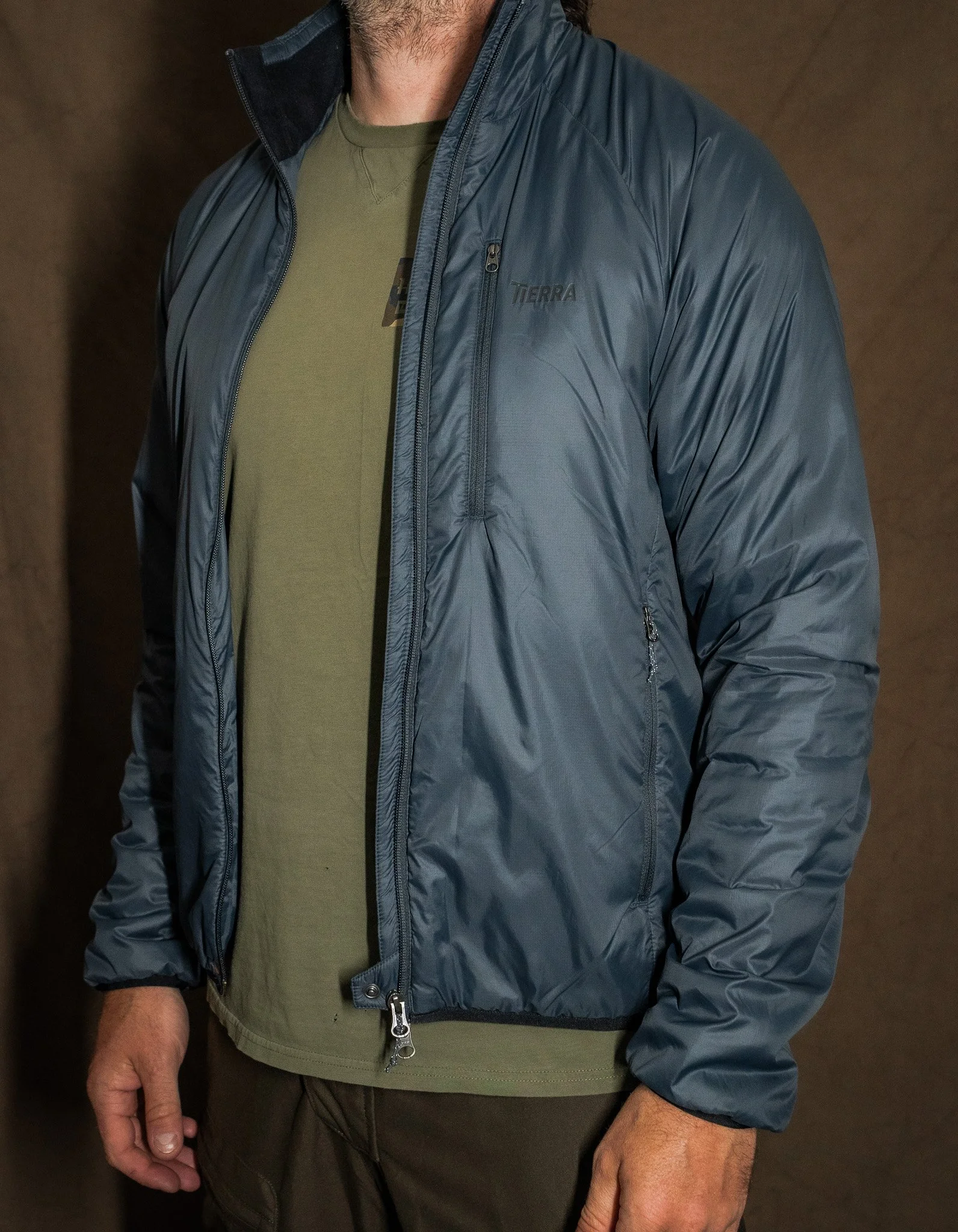 Tierra Belay 90 Sweater Jacket Mens Small Pitch Grey