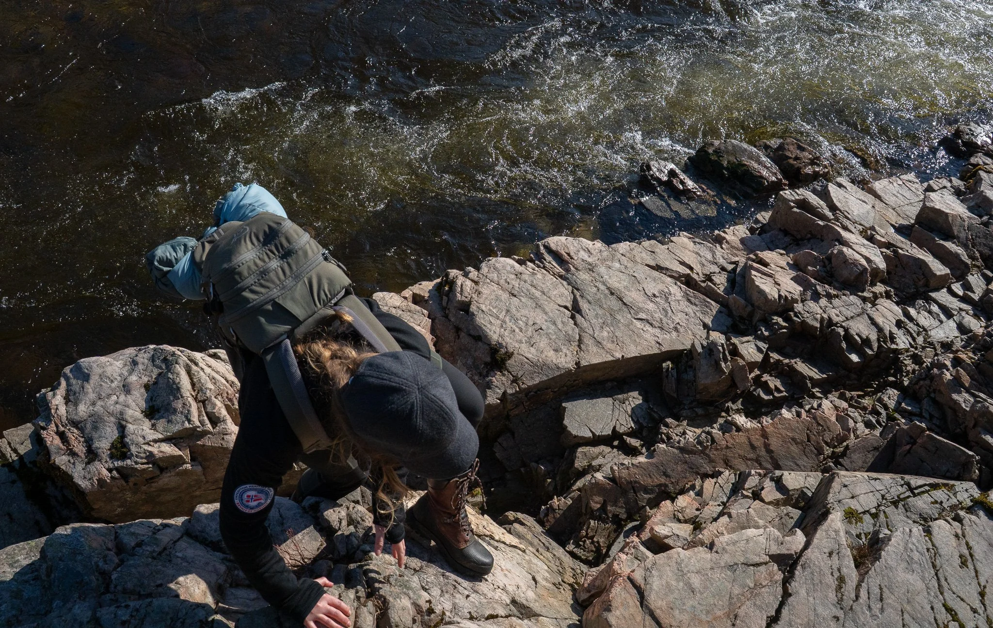 River Cliff Scrambling Scottish Highlands
