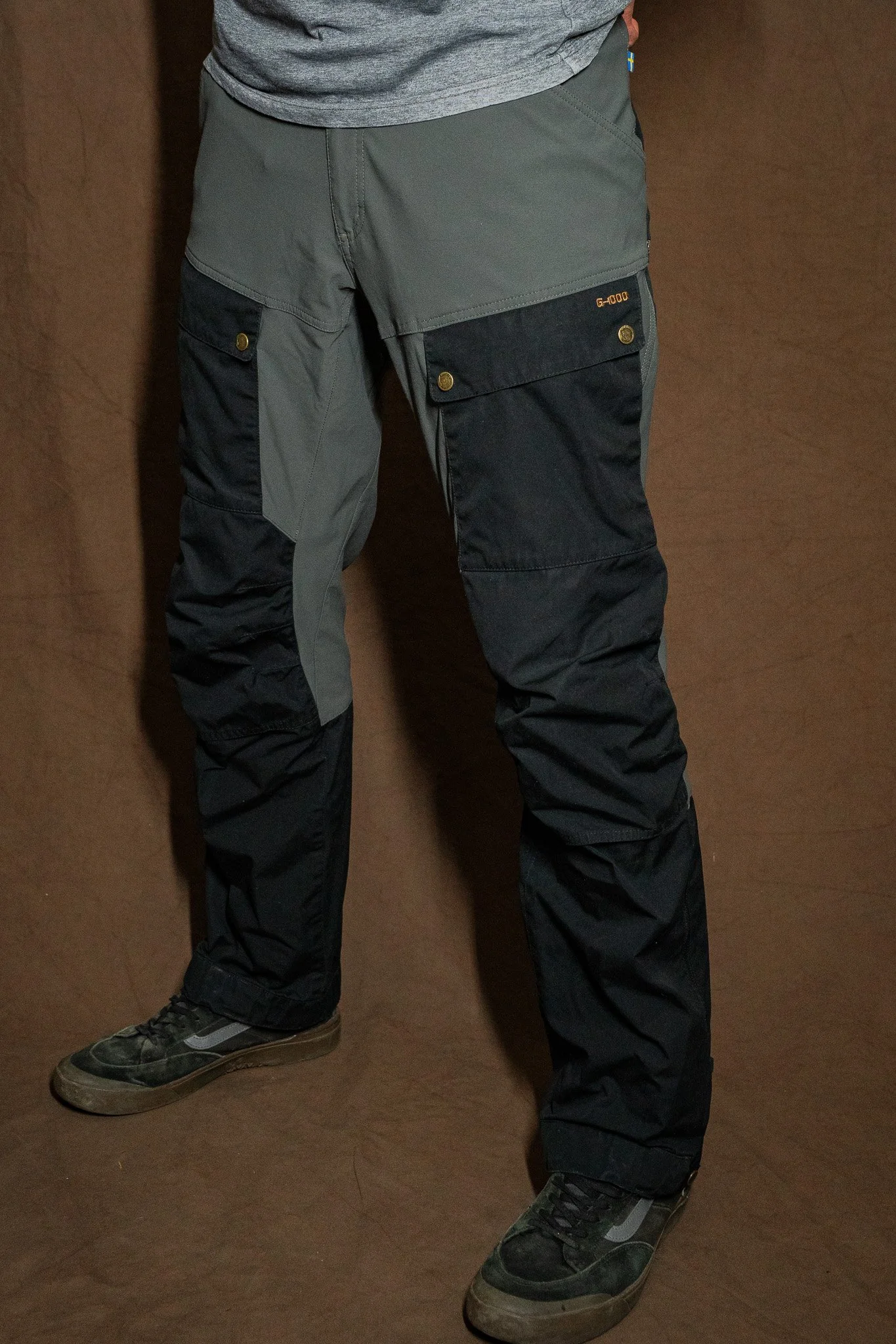 Fjällräven Keb Trousers Mens UK 37” EU 54 Stone Grey / Black UK