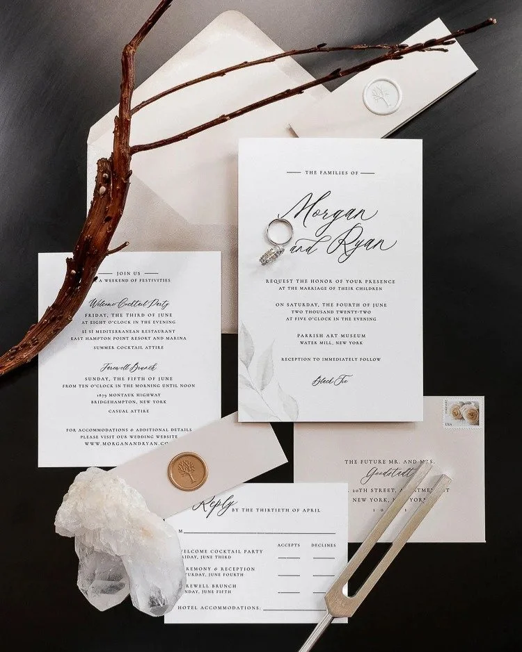 The invitation sets the tone before the first moment even begins.
A glimpse of what&rsquo;s to come, thoughtfully designed, deeply personal, and the first chapter of an unforgettable celebration.

Capture @andreassellinidis
Planning @guerdydesign
Cin