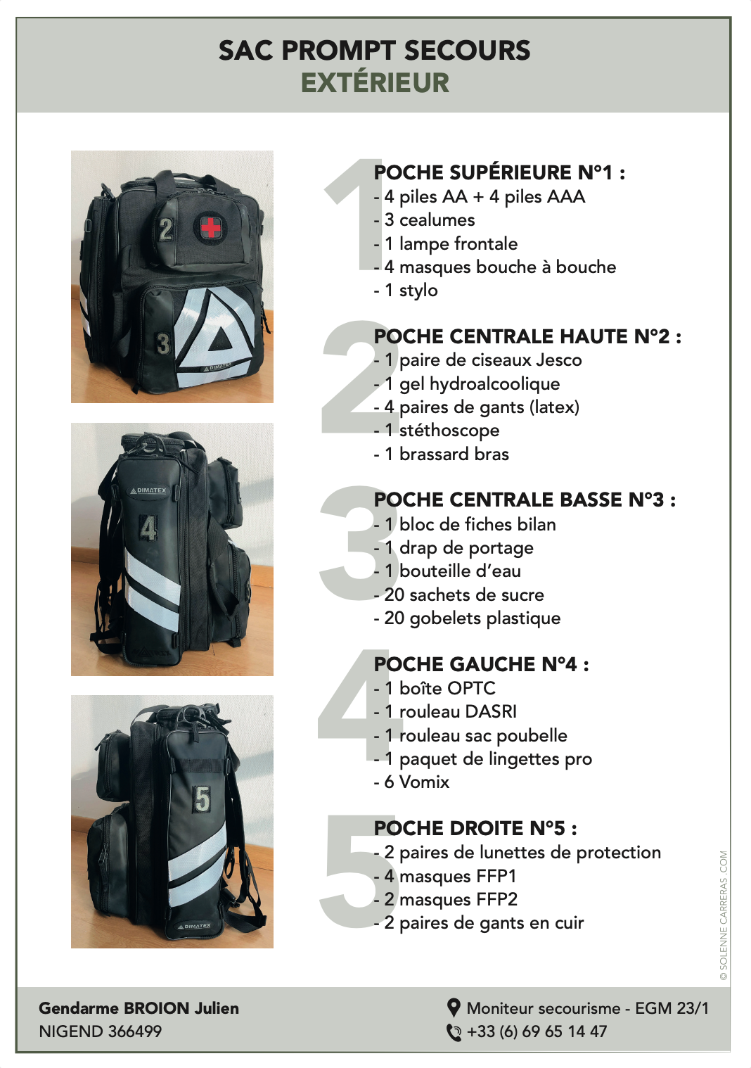 Sac secours extérieur