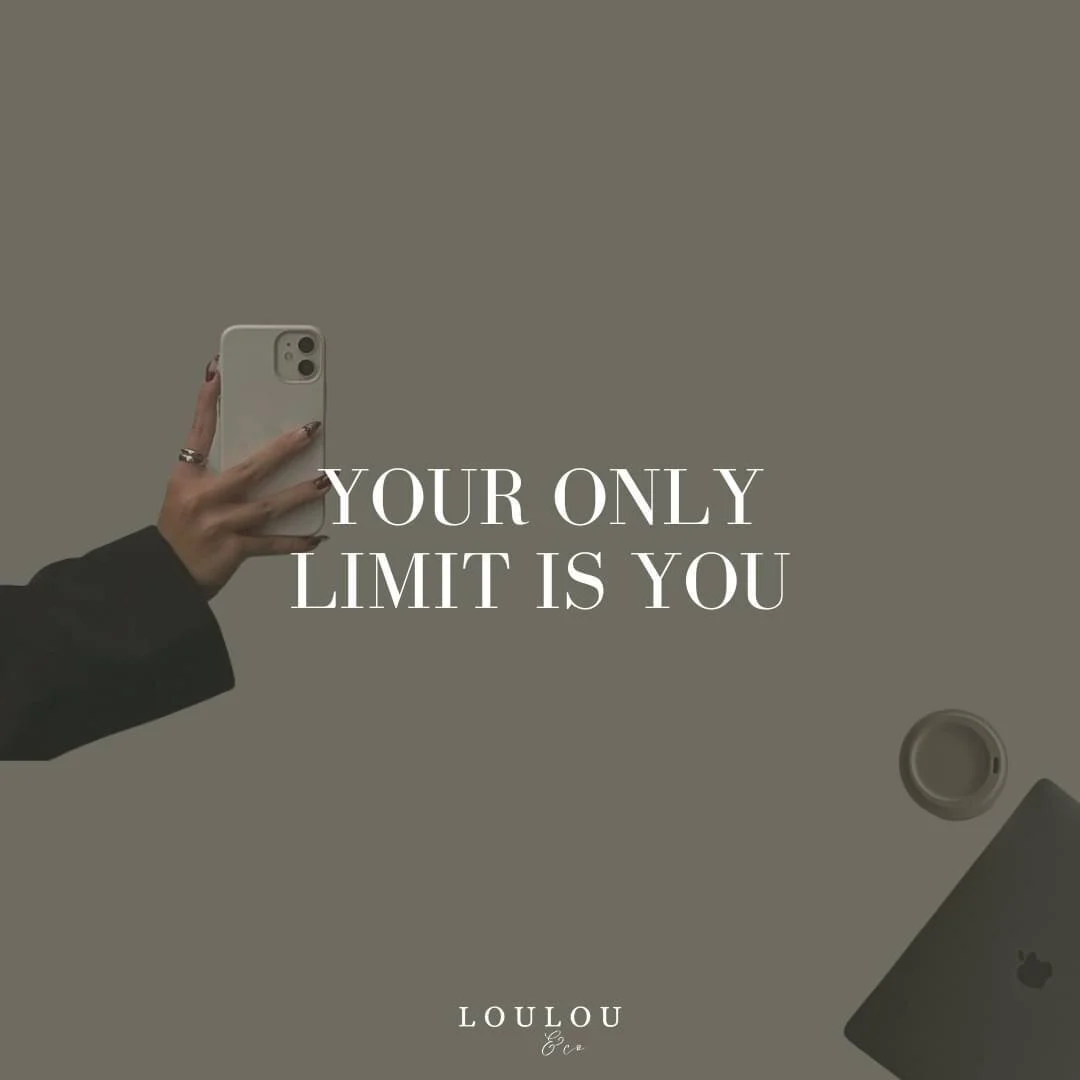The only limit that exists is the one we set for ourselves. So, let go of self-doubt and believe in yourself, for you are capable of achieving greatness beyond your wildest dreams. 💫⁠
⁠
#loulouandco