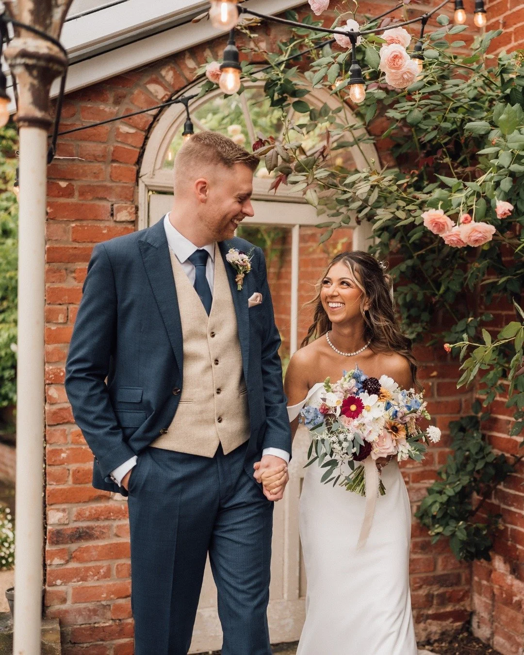 A favourite for so many of our couples - the loggia makes for a beautiful setting to tie the knot. By day it gives the most stunning view of the garden surrounded by colour, and by night the festoons give it a lovely warm glow.✨

It's relaxed and tim