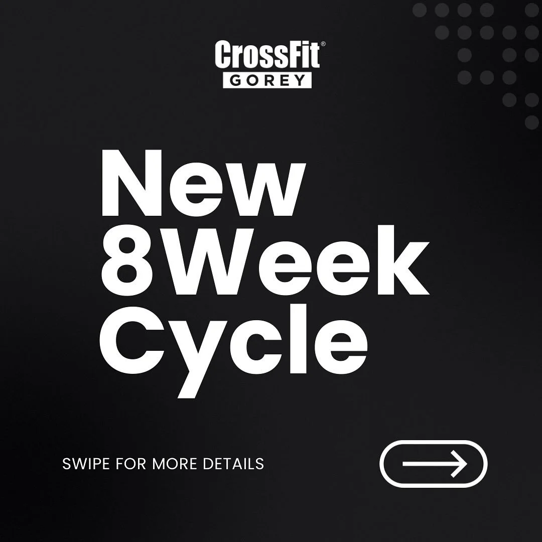 We&rsquo;re kicking off a brand-new training block at CrossFit Gorey next week, swipe for the deets!☝️