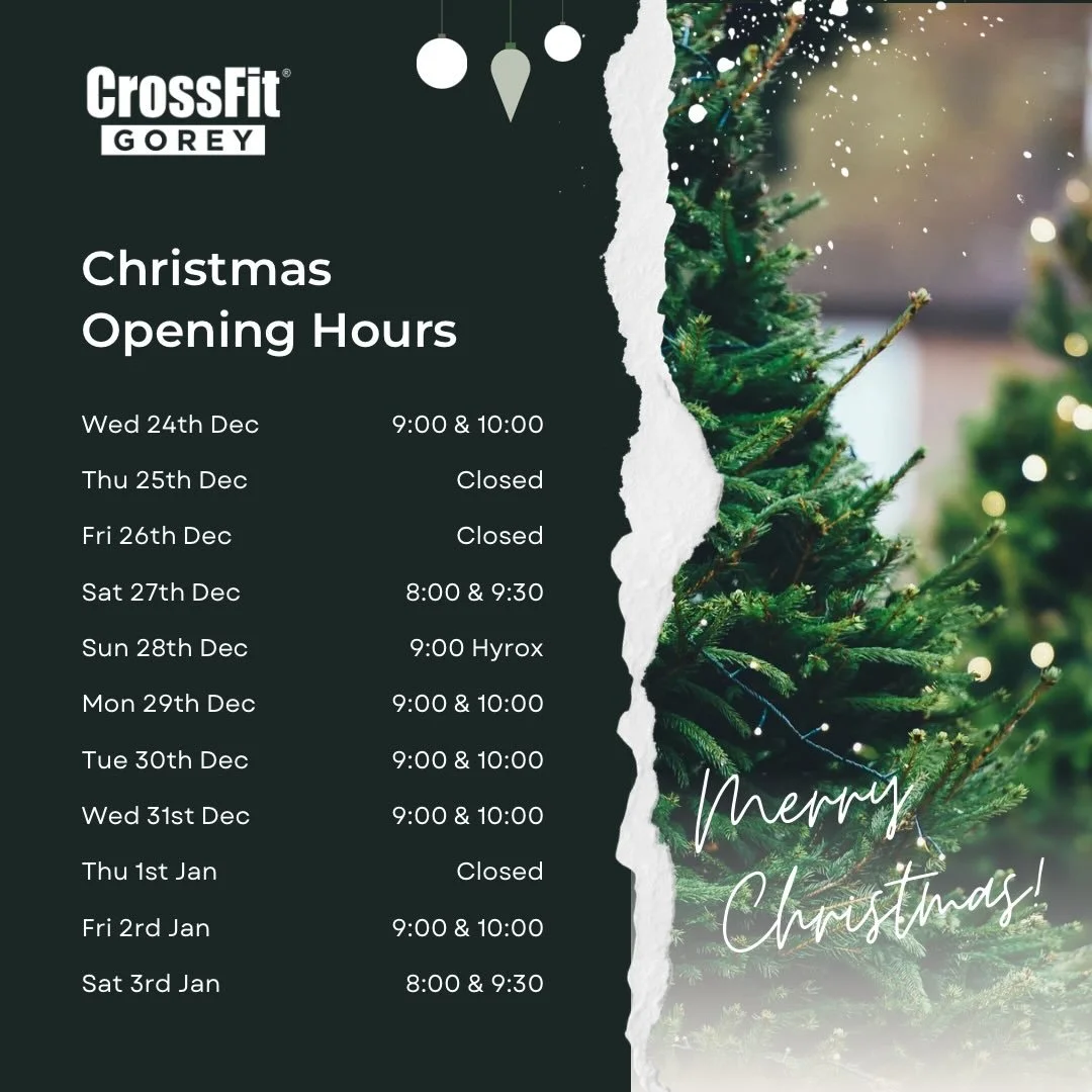Christmas opening hours at CFG!🎄

If you&rsquo;re home for Christmas and would like to drop in send us DM.