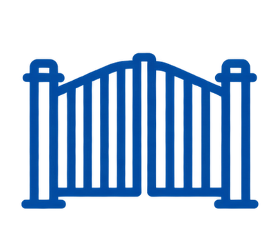 Blue icon representing gates