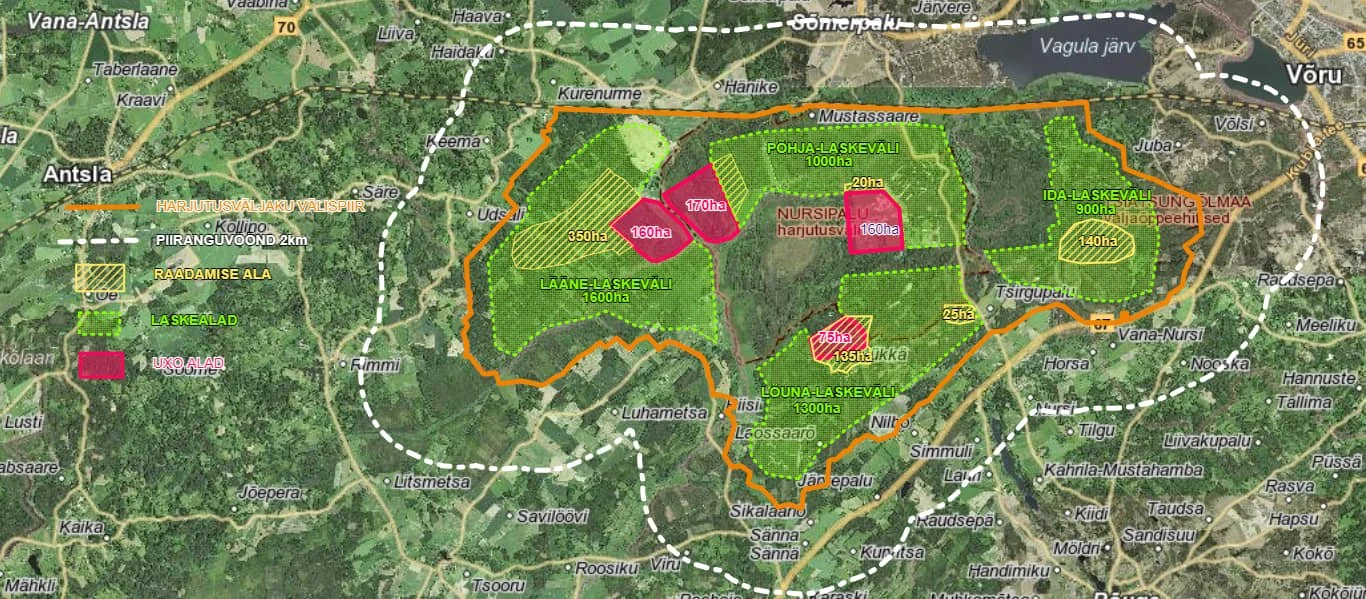 MTÜ vaidlustas lääne laskevälja metsateatised 
