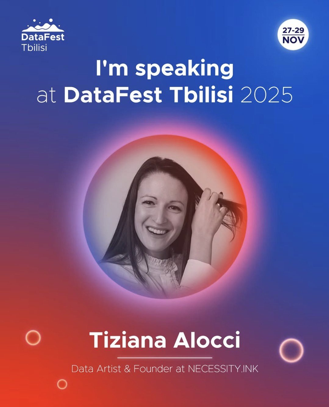 Hey Tbilisi! Super excited to be hanging out at @datafesttbilisi again &ndash; Any guesses on who&rsquo;ll be bringing along some fresh copies of the latest @marketcafemag? 🙋🏻&zwj;♀️⁠
⁠
⁠
⁠
#data #conference #designmatters #soundvisualization #data