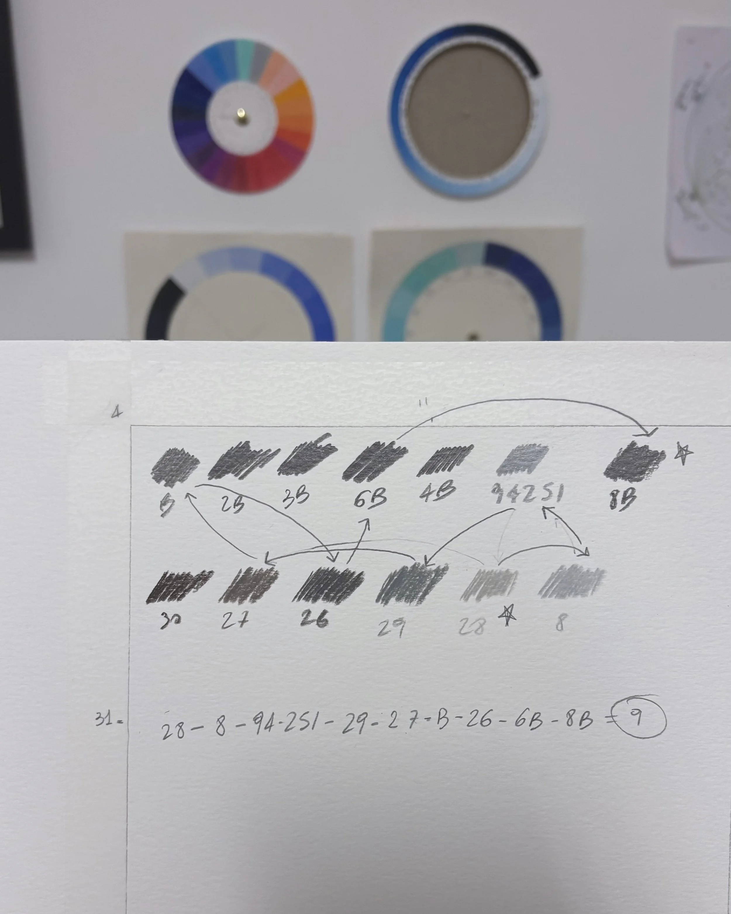 Study for an overcast sky, coloured pencil and graphite on paper