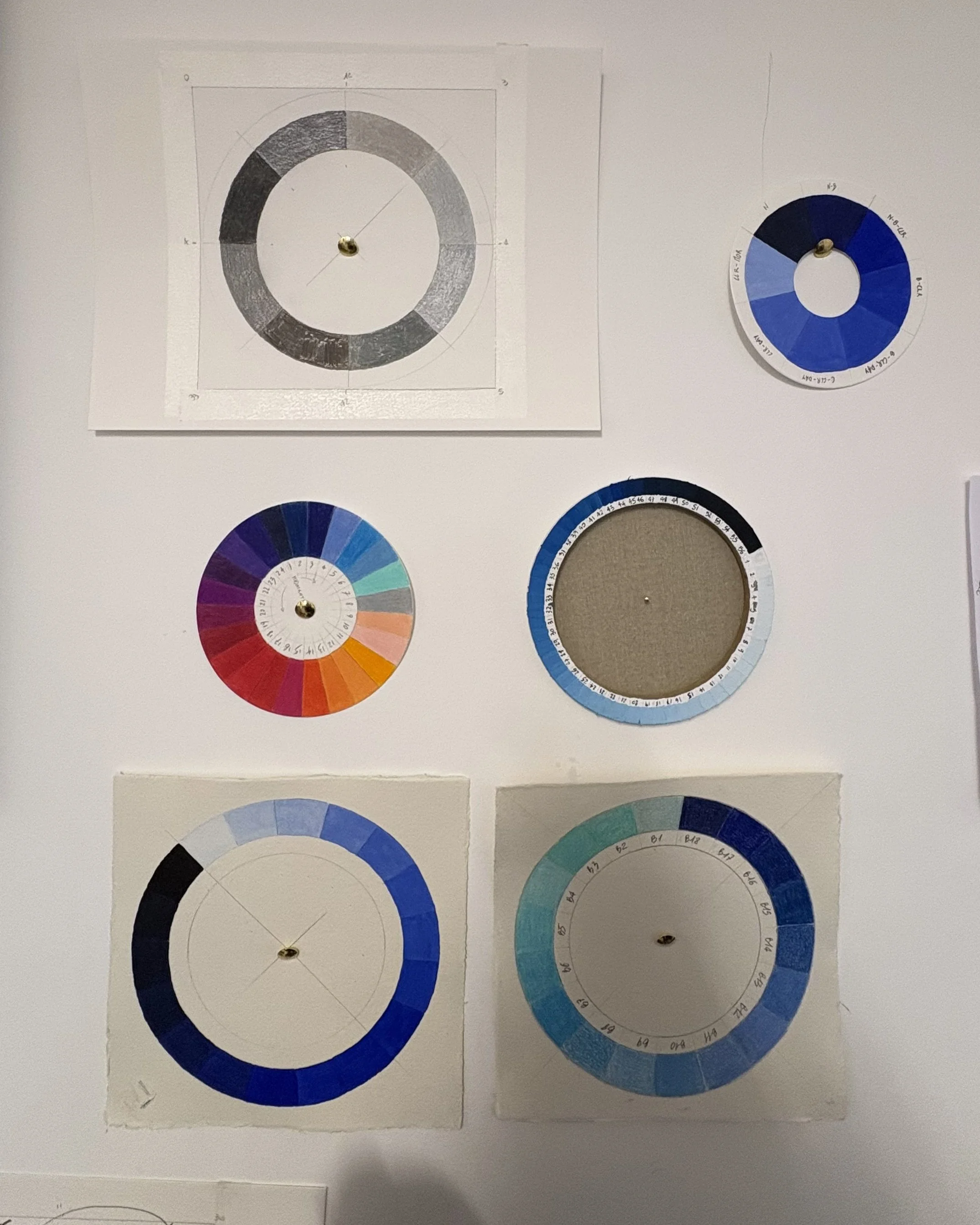 Various cyanometers in the studio