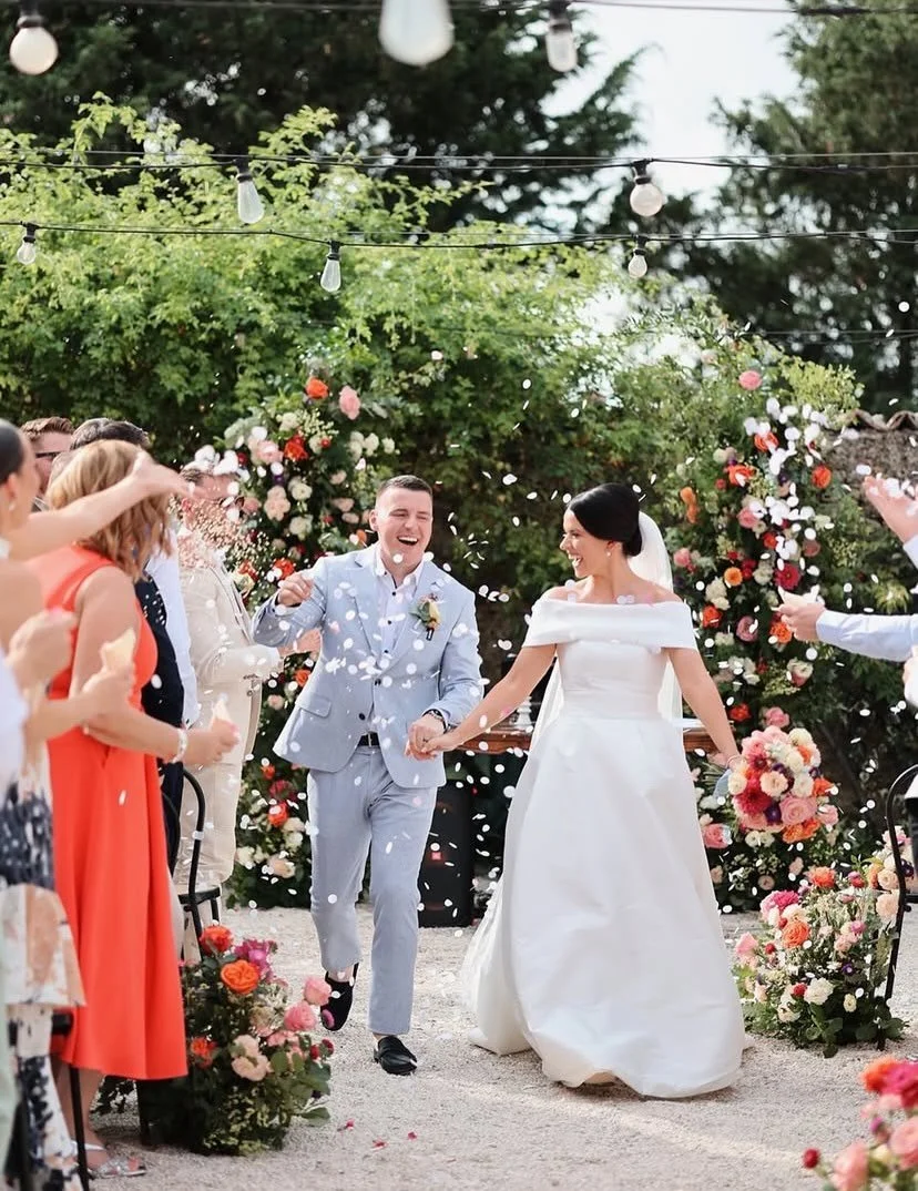 Michelle &amp; Brian 🤍

Dress designer @jesuspeiroofficial 

#bride #realbride #justmarried #husbandandwife #weddingday