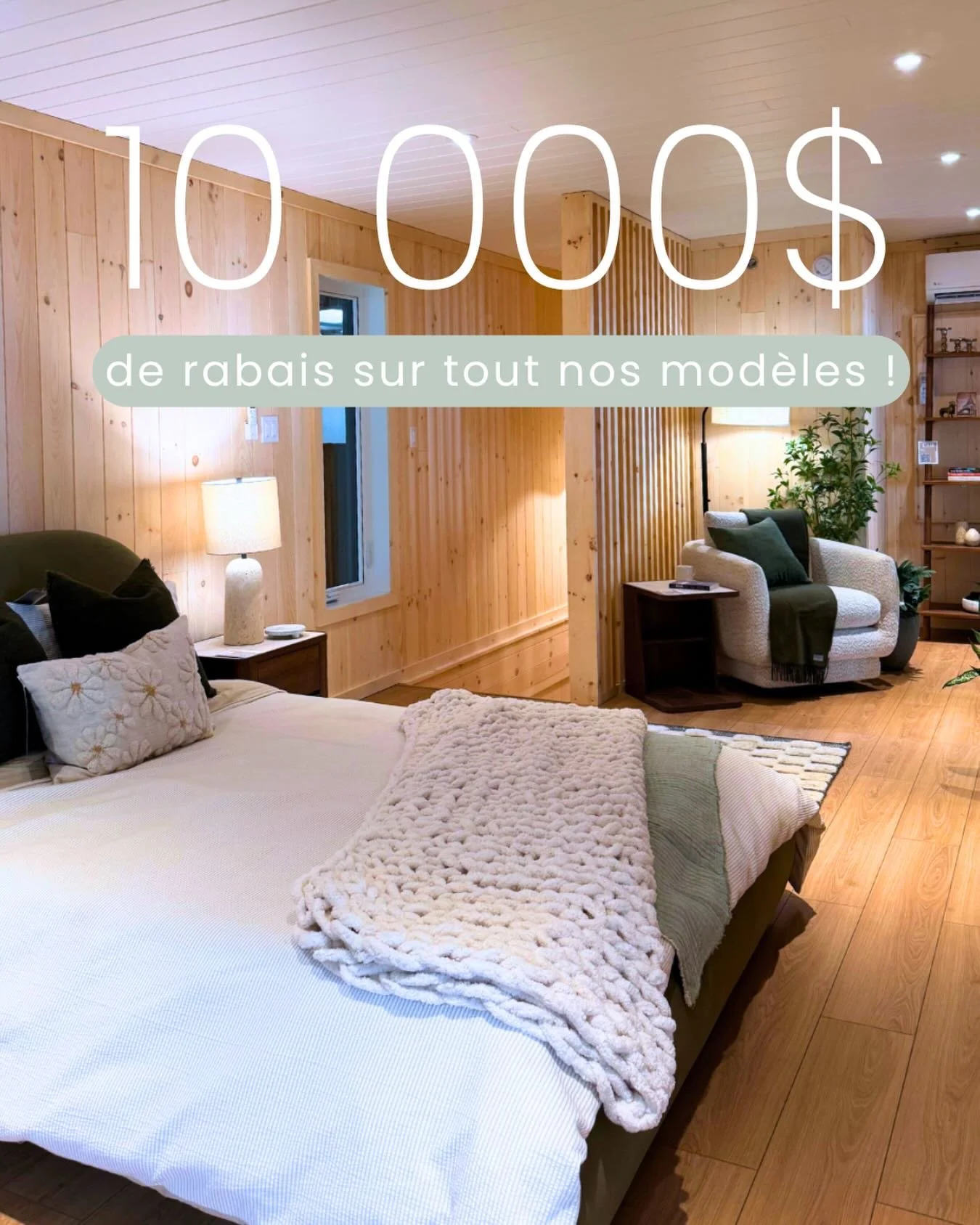 Rappel : quelques jours pour profiter du rabais Expo Habitat 2026 🏡

Il vous reste encore quelques jours pour profiter d&rsquo;un rabais de 10 000 $ sur tous nos mod&egrave;les de maisons modulaires !✨

Cette offre exclusive est valide jusqu&rsquo;a