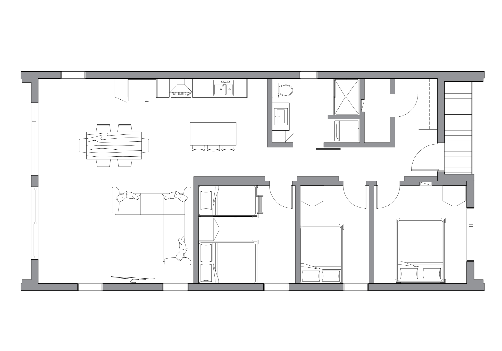 3 chambres