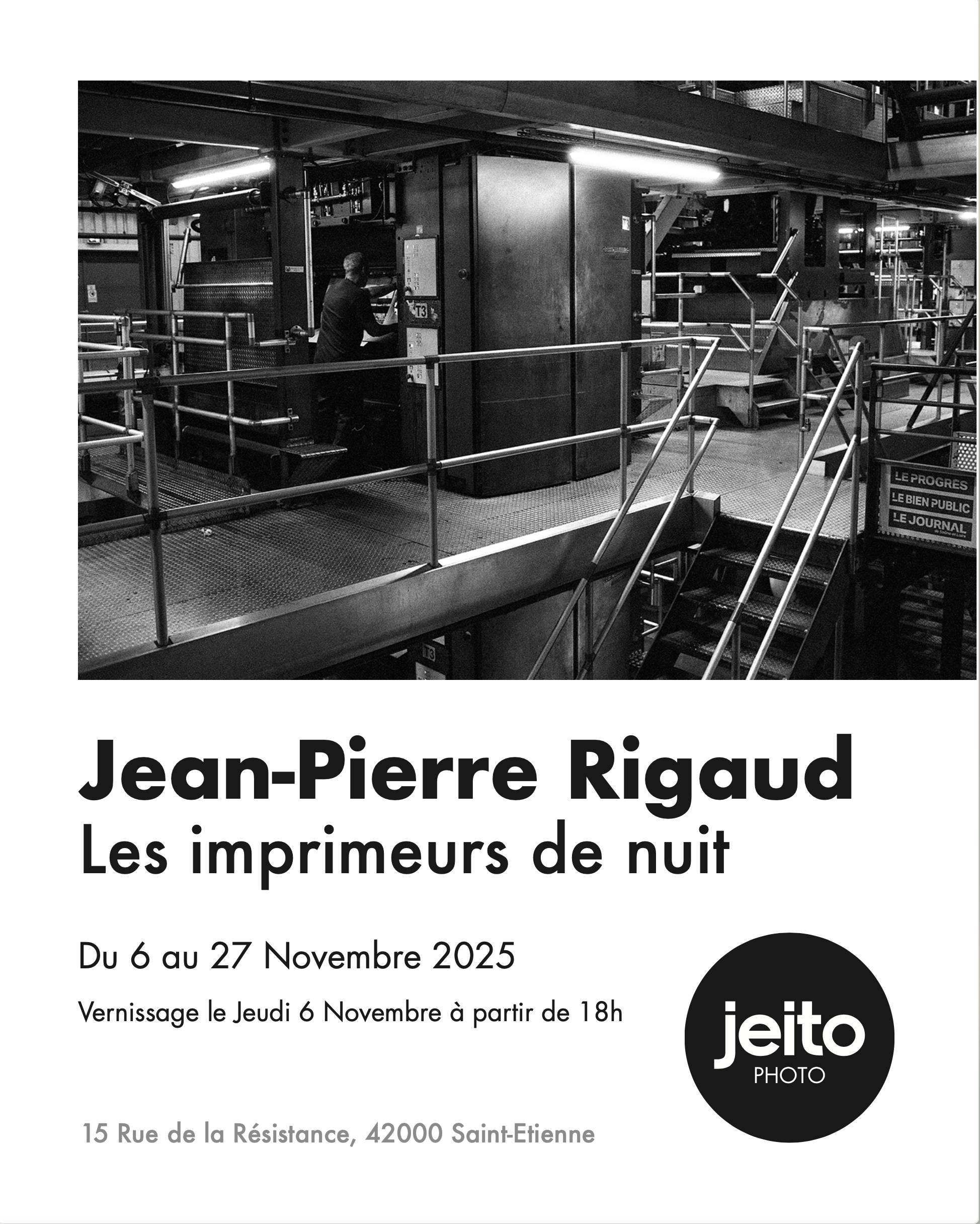 Exposition Les imprimeurs de nuit de Jean Pierre Rigaud