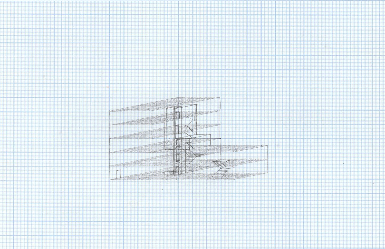 (11f), Graphite on Graph Paper, 2018