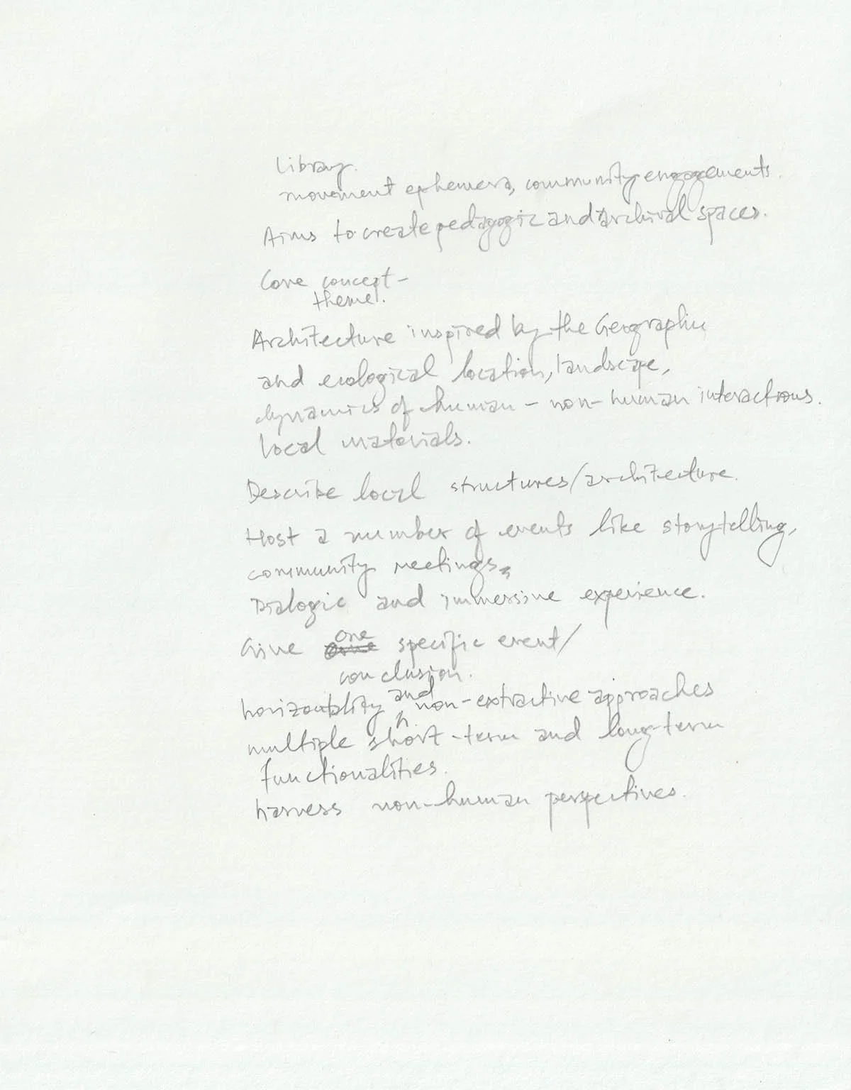(About Libraries- text), Graphite on paper, 2020