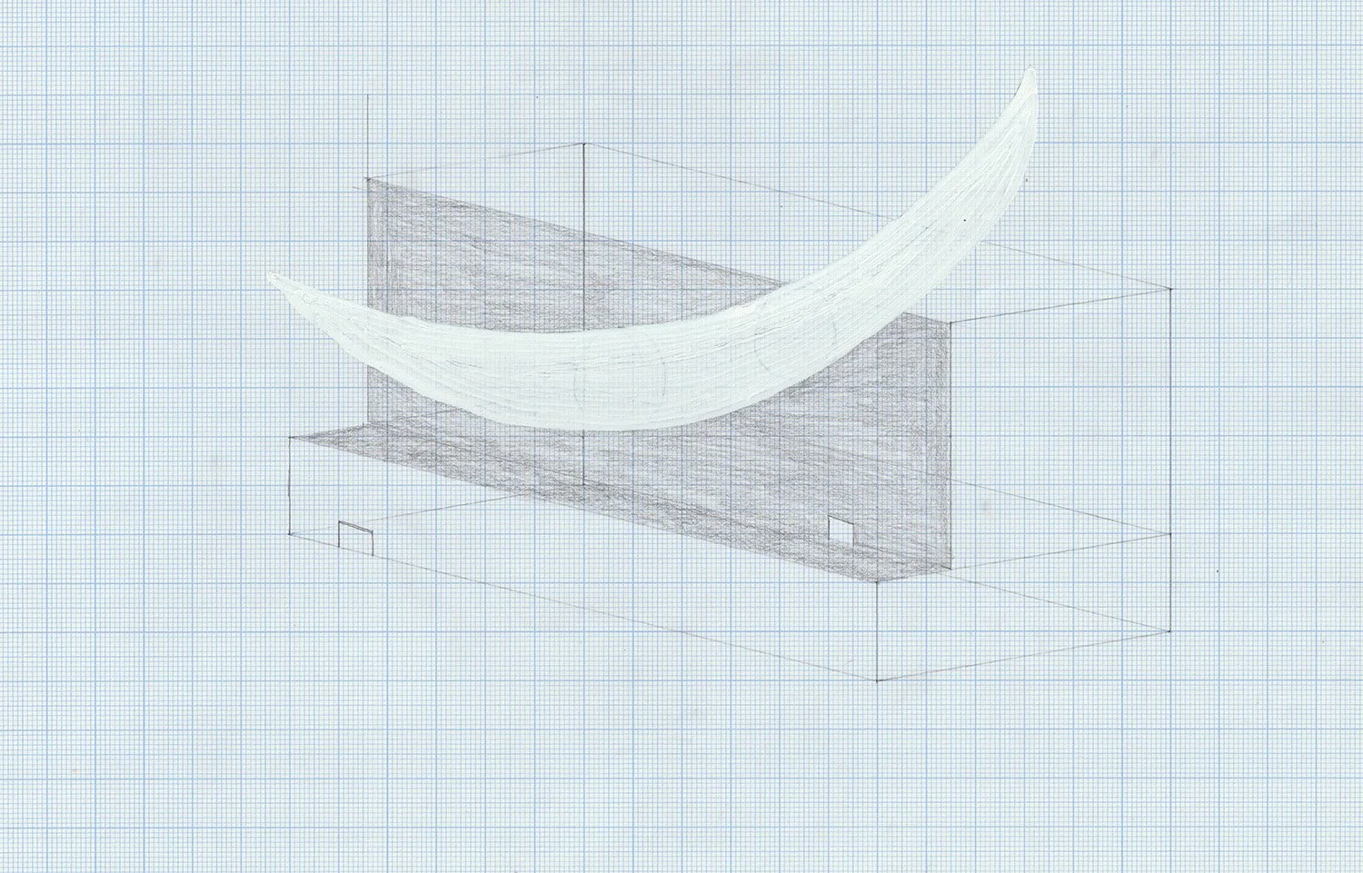 (10e), Graphite and white ink on Graph Paper, 2017