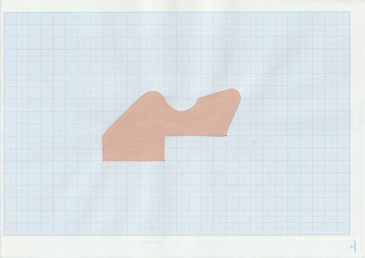 (3d) Watercolour on graph paper, 2020