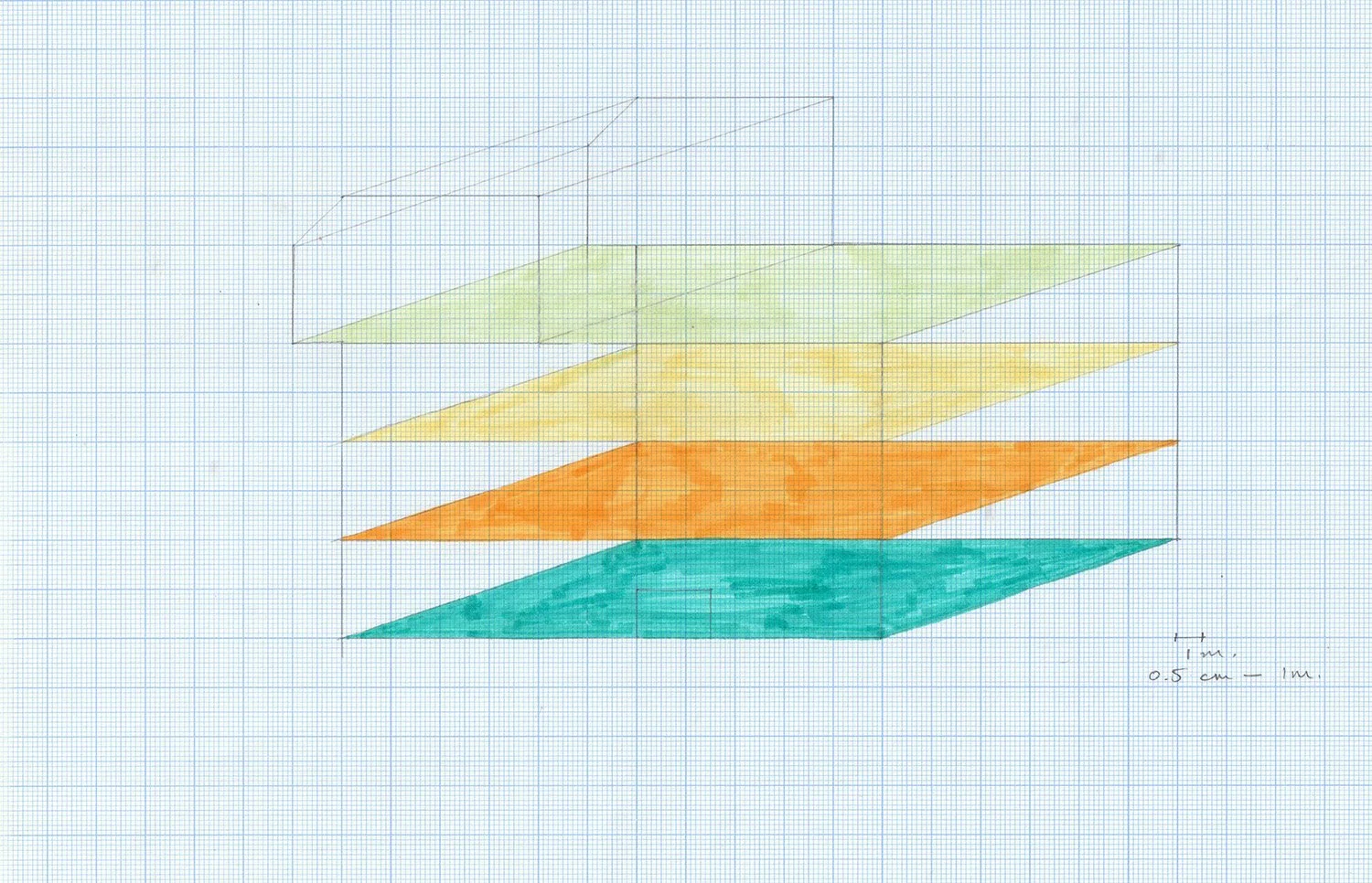 (8), Sketch pen and Graphite on Graph Paper, 2018