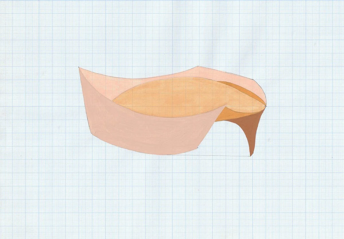 (2c) Watercolour on graph paper, 2020