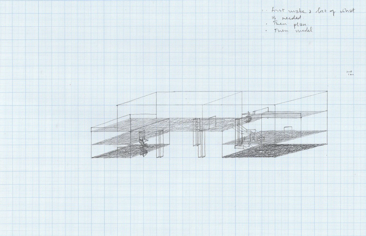 (11c), Graphite on Graph Paper, 2018