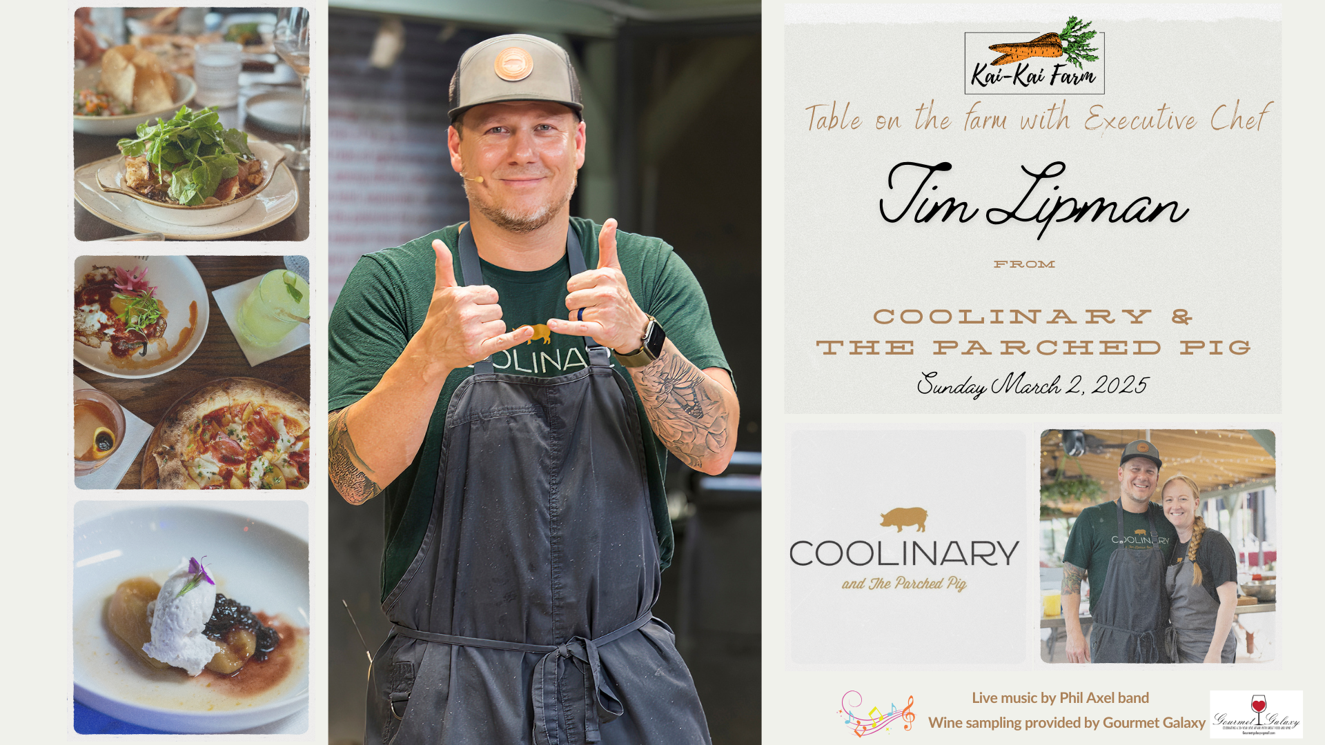 Dinner By Executive Chef Tim Lipman from Coolinary and the Parched Pig ...