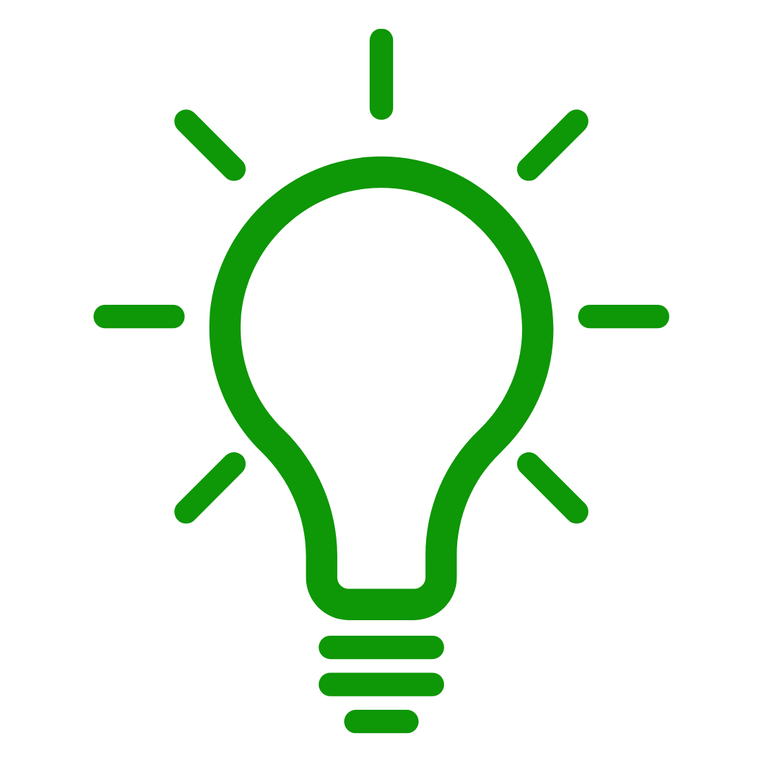 icon of lightbulb lit up