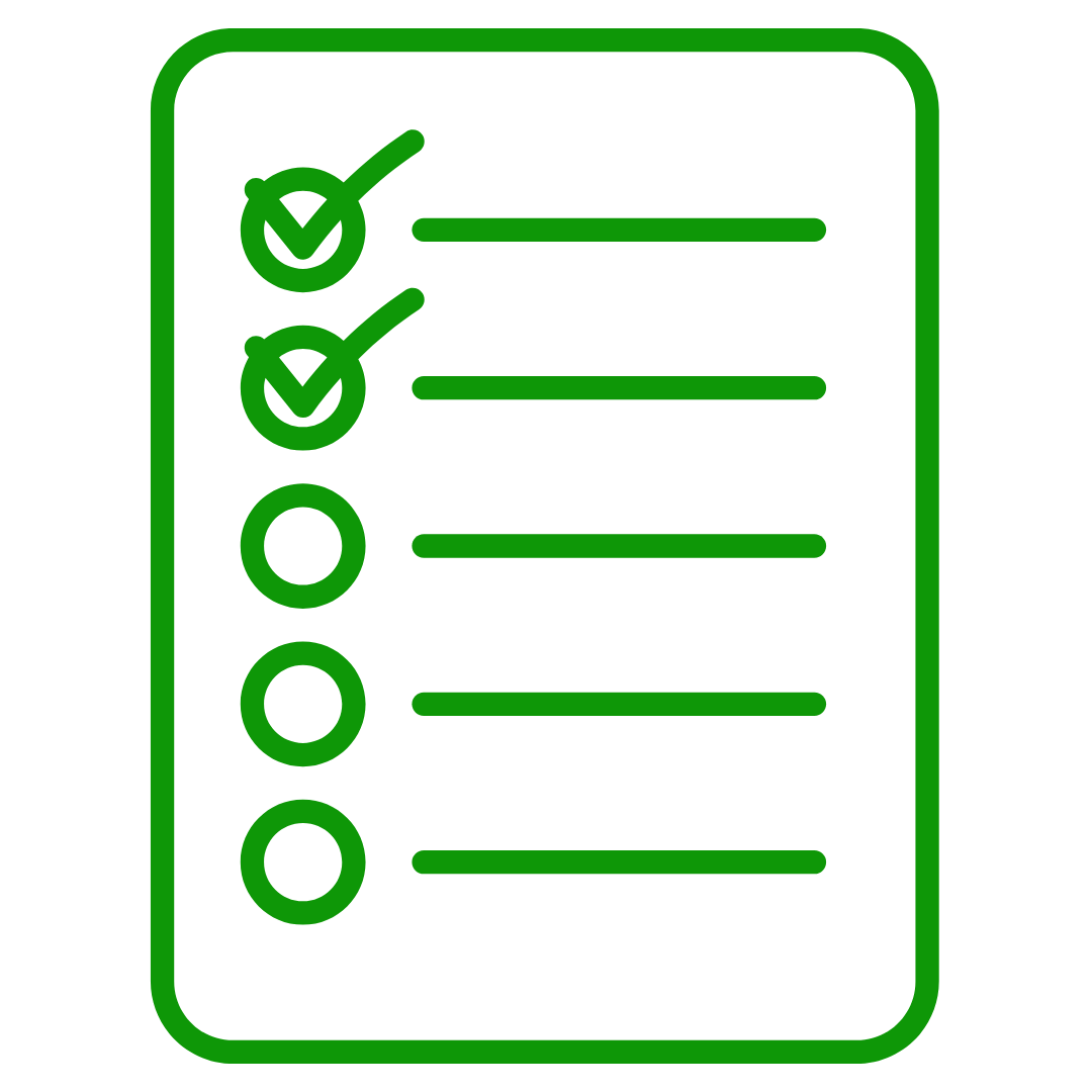 icon of list with some items checked off