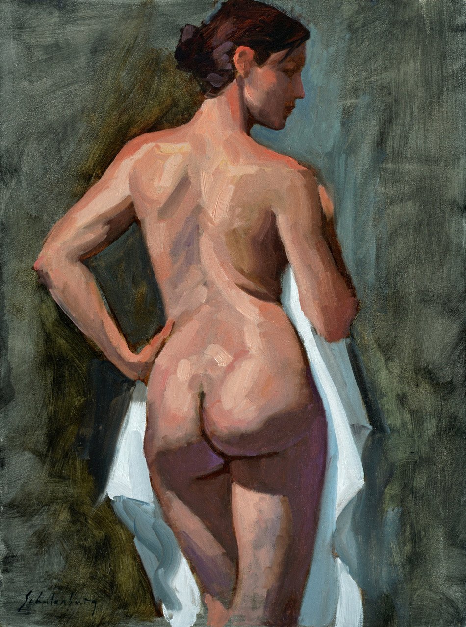 Standing Figure with White Towel 16x12 op 2015.jpeg
