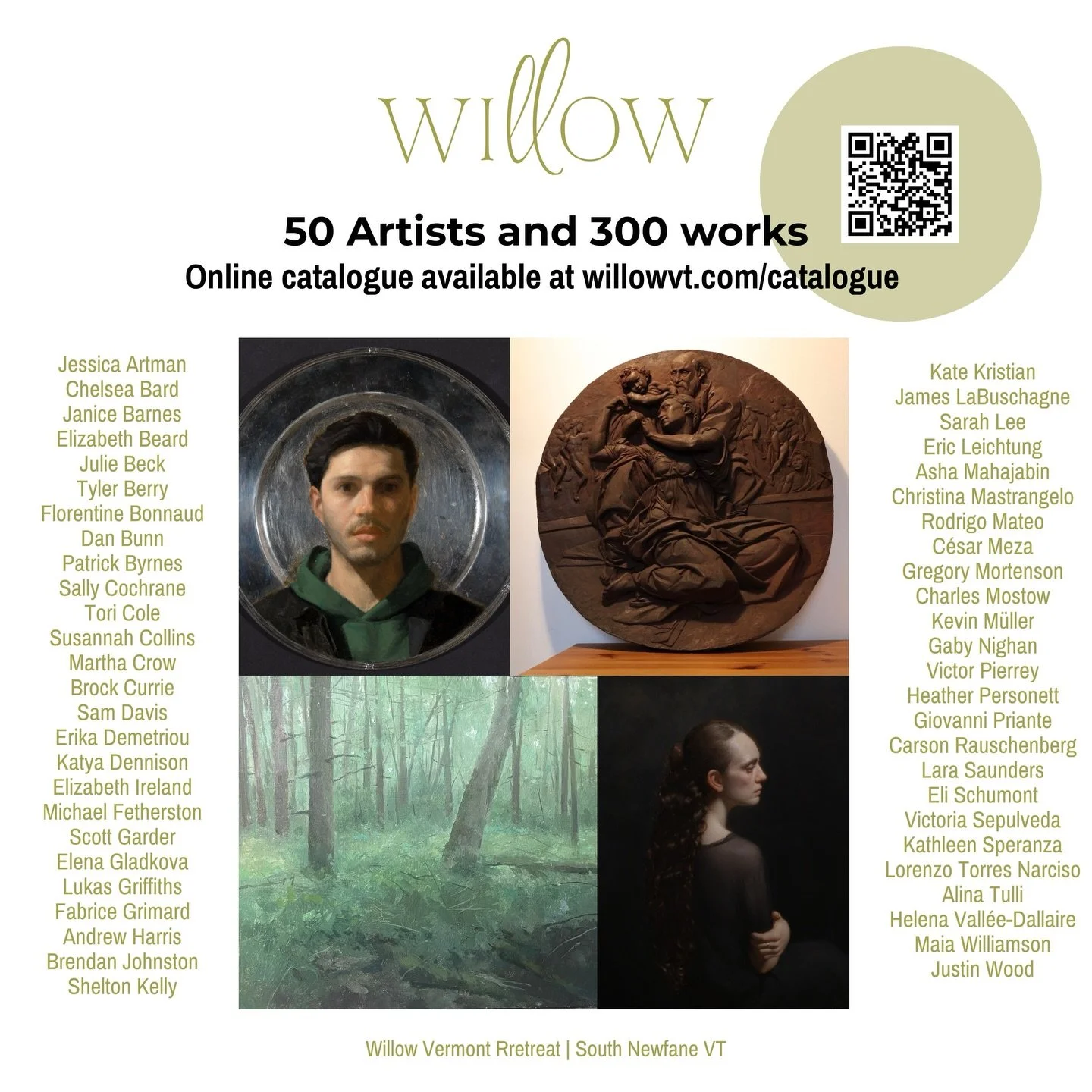Here&rsquo;s a reminder that we do more than yoga and meditation at Willow. We also sponsor and host an annual art show in August and we run an online art catalogue all year long. 

Much of the work in our catalogue is accessible and affordable. All 