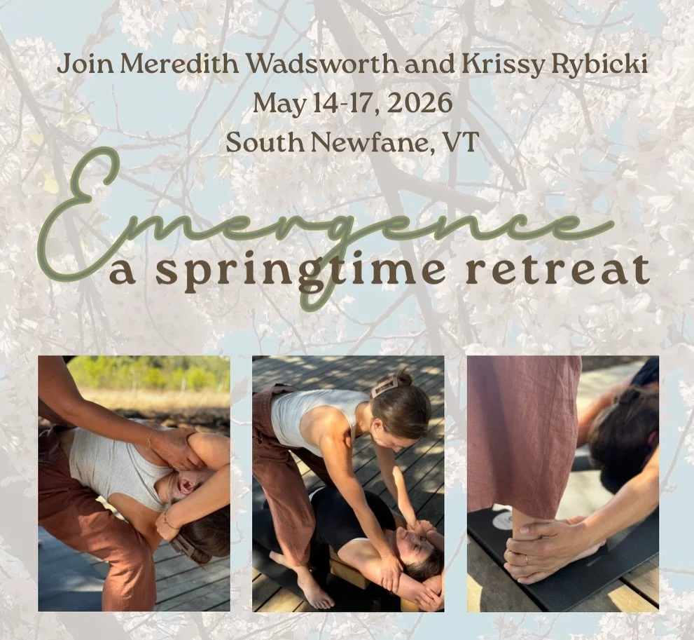 Announcing an exciting new retreat in May 2026! Don&rsquo;t miss it&mdash;we&rsquo;re hosting exceptional Boston-based teachers @meredithwadsworth_ and @krisrybicki for a three-night, four-day retreat of authentic yoga. 

Yoga practice is more than f