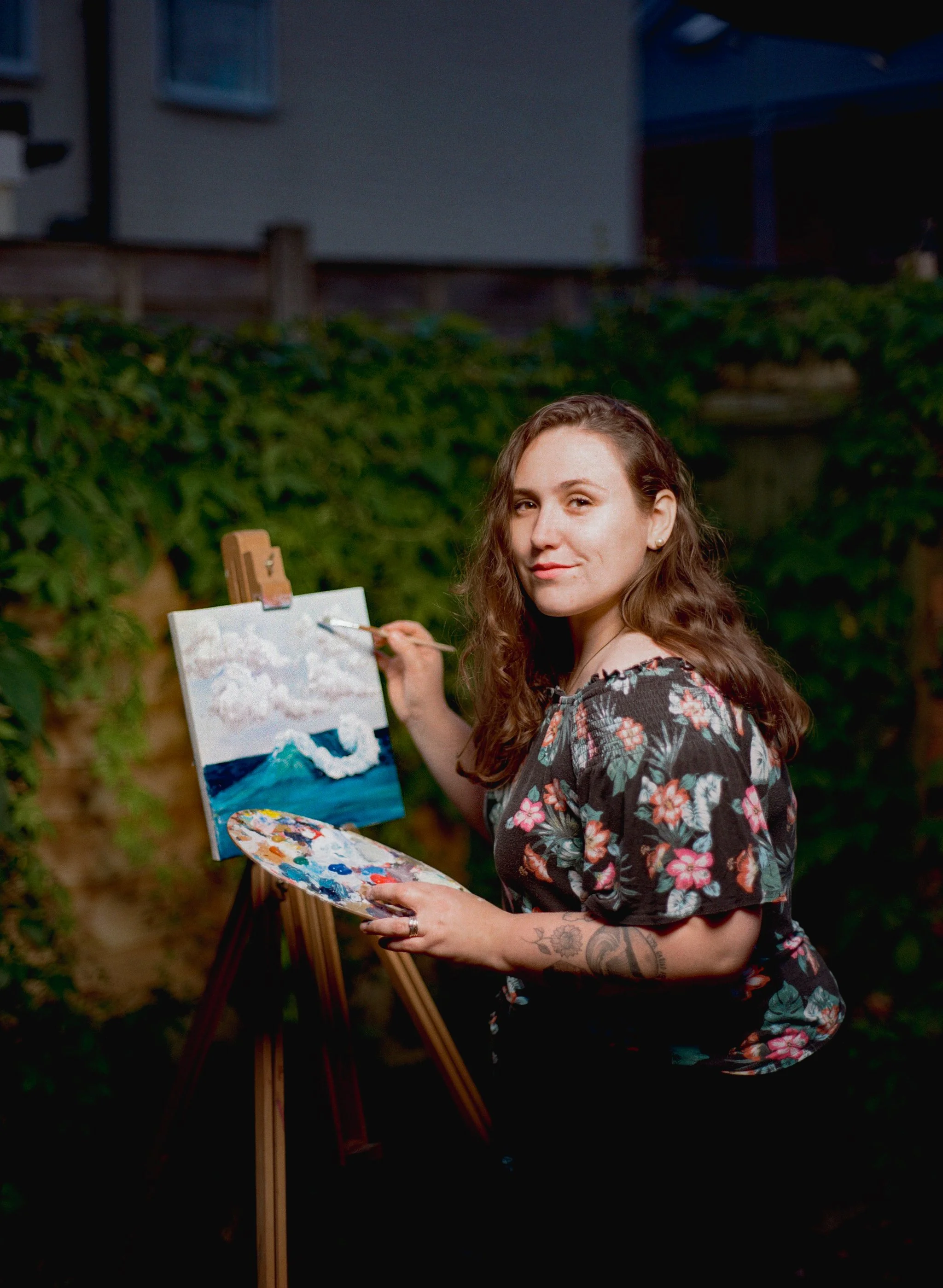 Keren is my wife. Keren loves the sea, but we live in Macclesfield. Sometimes she paints so the sea feels a bit closer to home.