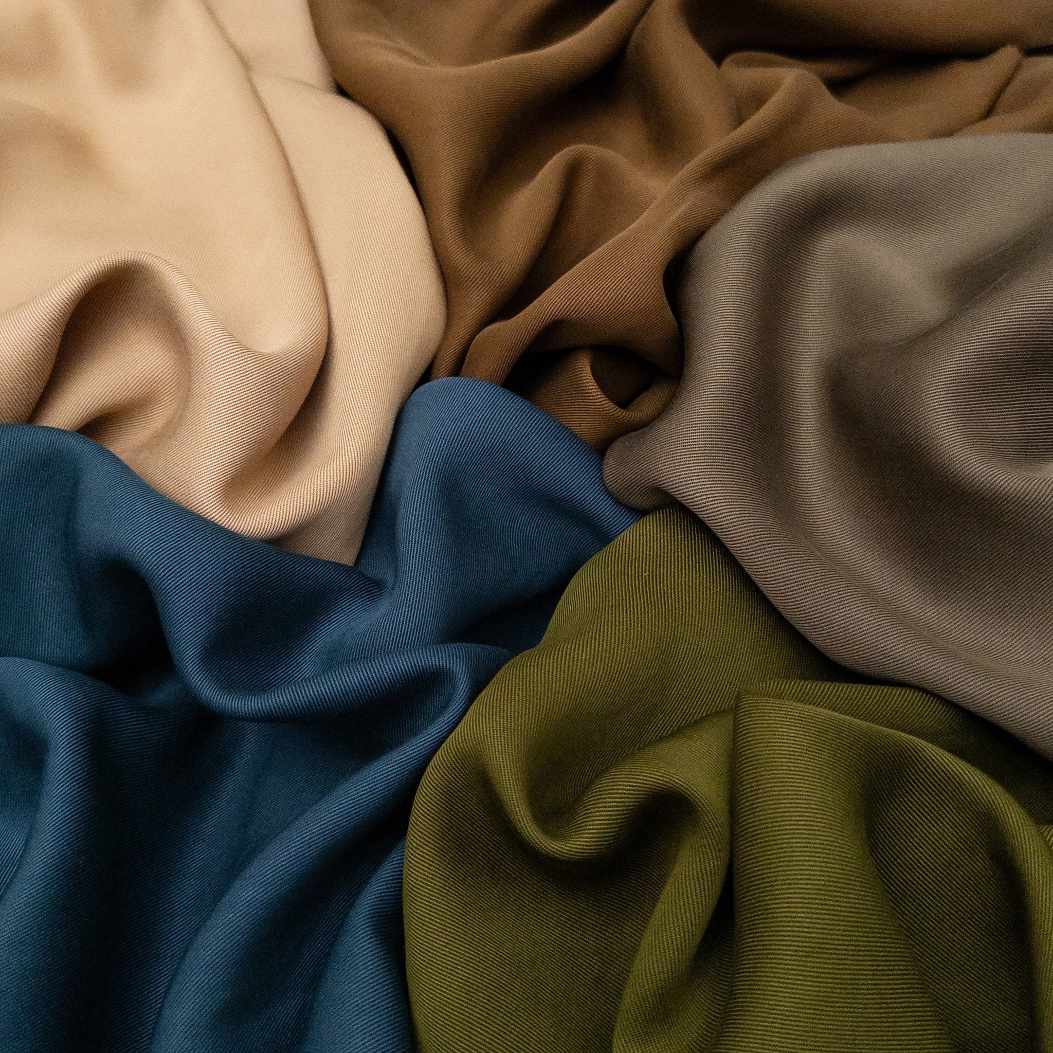 These are just a few of the dreamy colours we have in Horizon2, our best-selling TENCEL&trade; lyocell twill.

The gorgeous drape and versatile weight of Horizon make it a perfect choice for so many Fall garments: Jumpsuits, pants, shirts, dresses, a